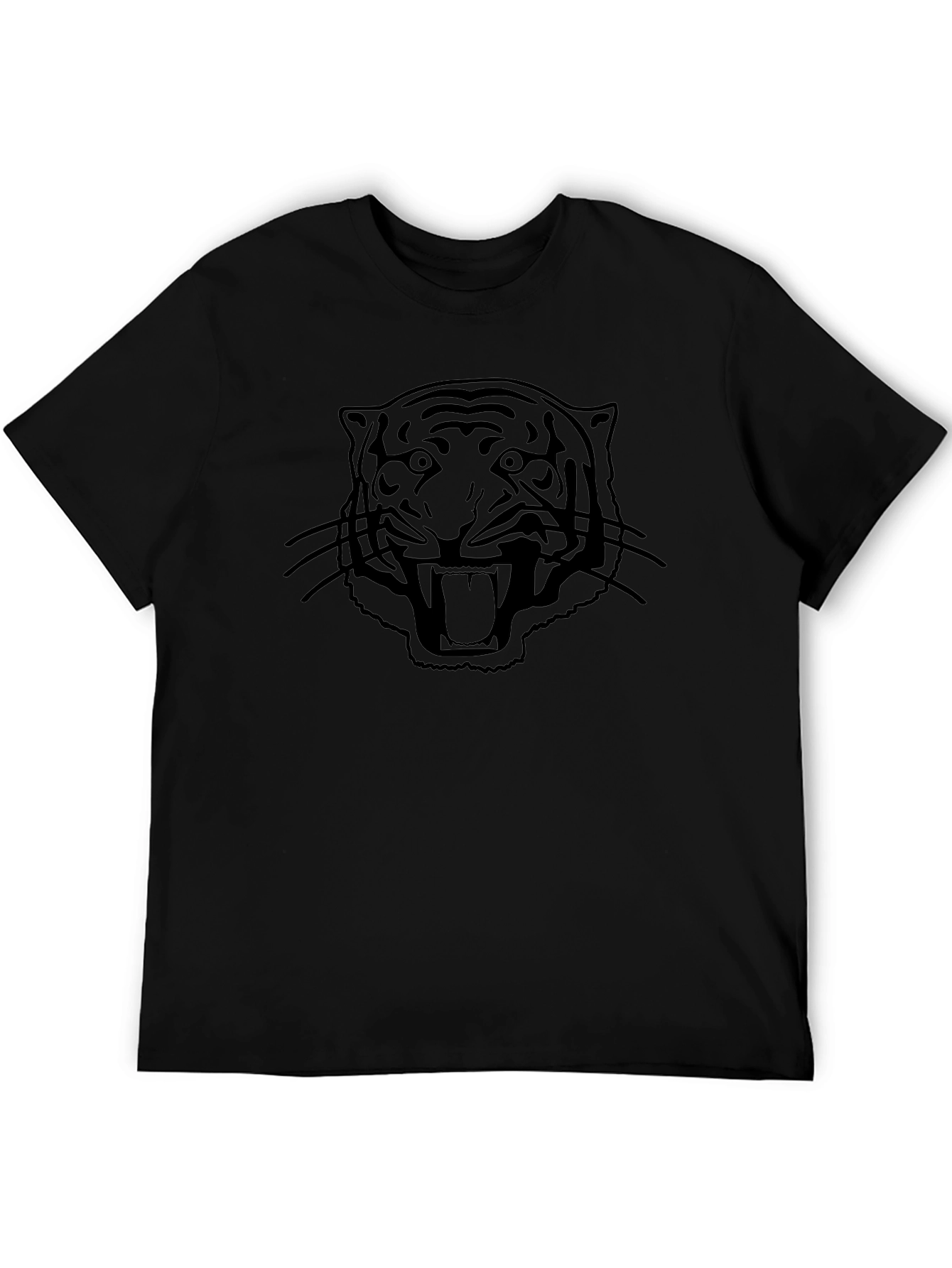 Bold Tiger Graphic Tee - Black
