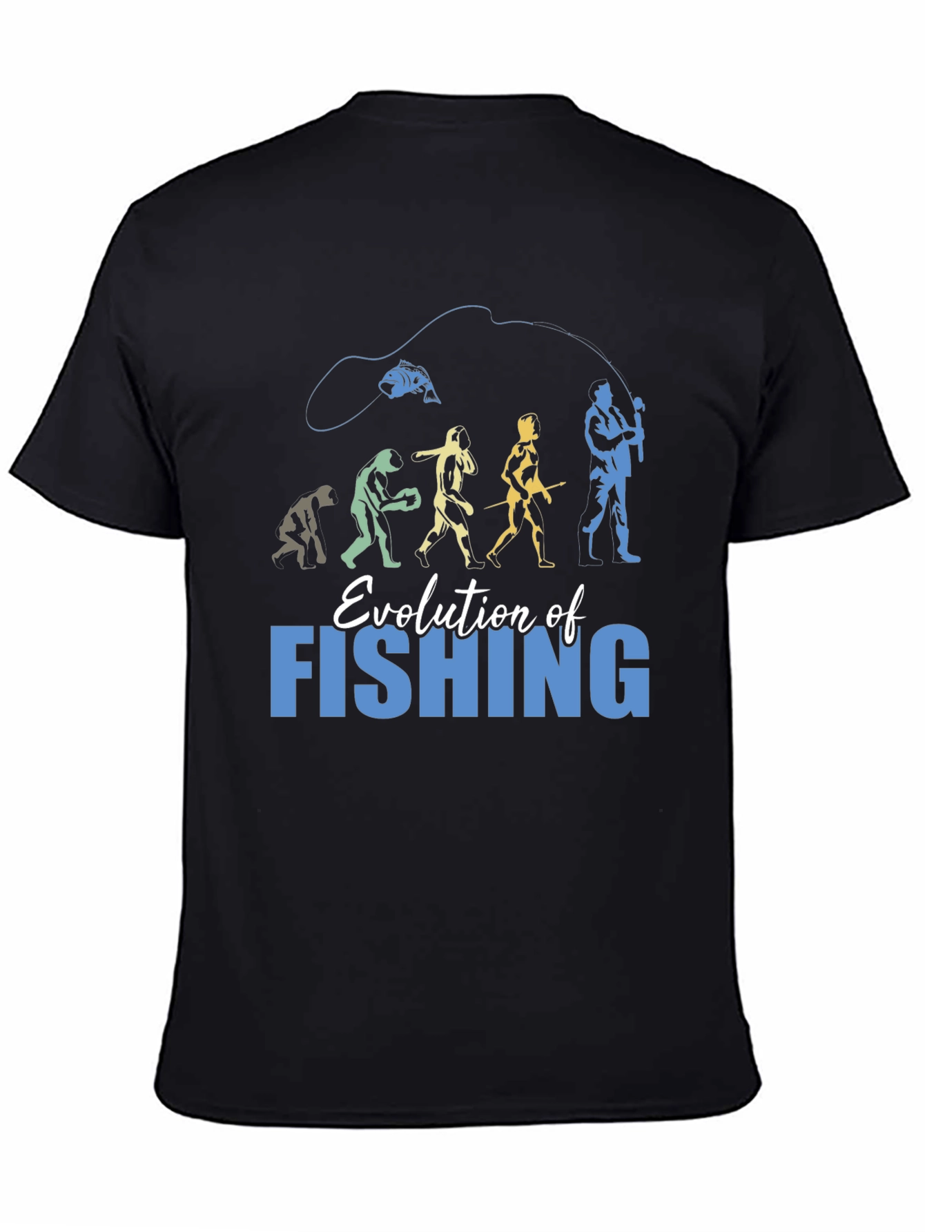 Evolution of Fishing Graphic T-Shirt