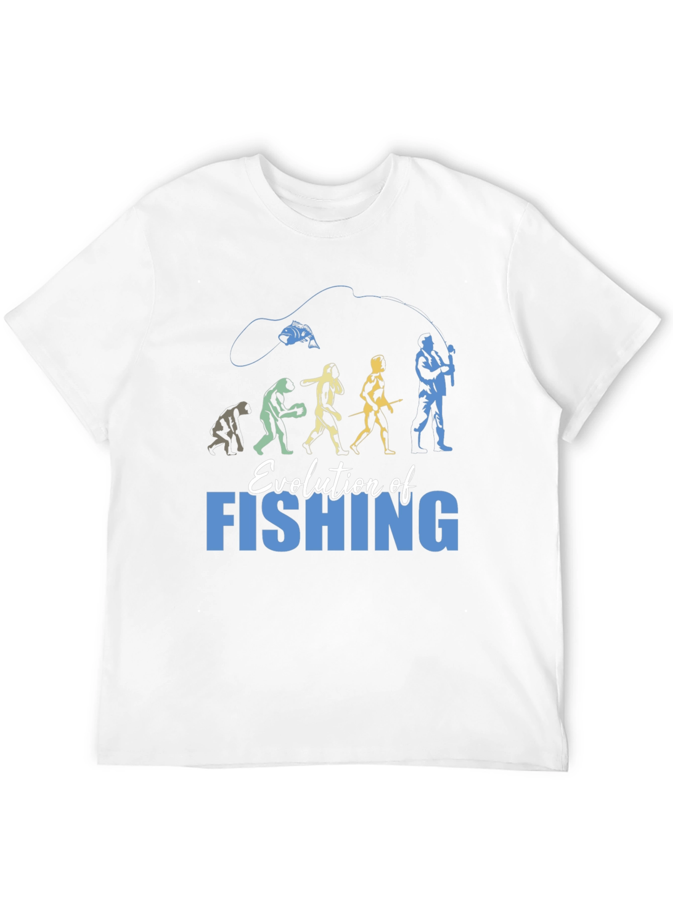 Evolution of Fishing Graphic T-Shirt