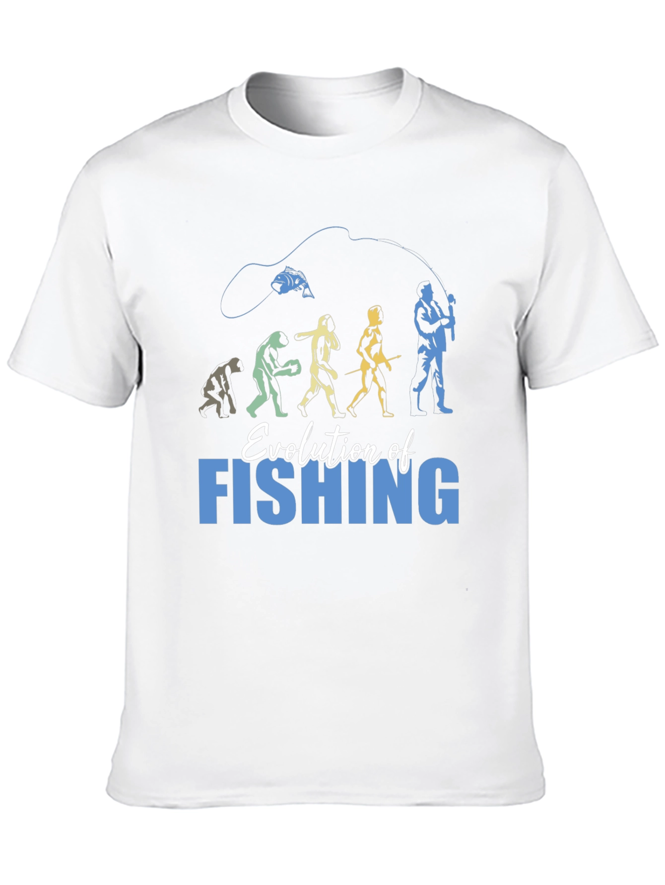 Evolution of Fishing Graphic T-Shirt