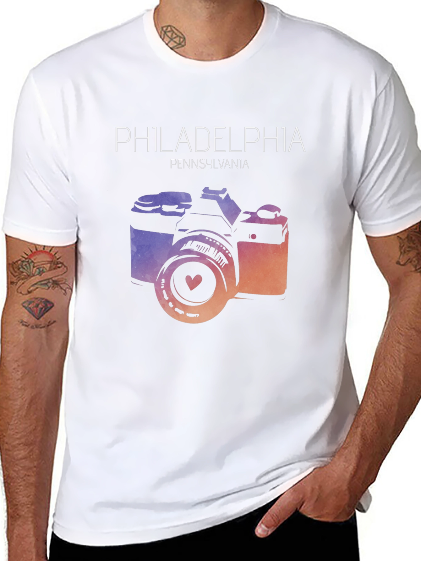 Philadelphia Camera Graphic Tee - Pennsylvania Souvenir Shirt