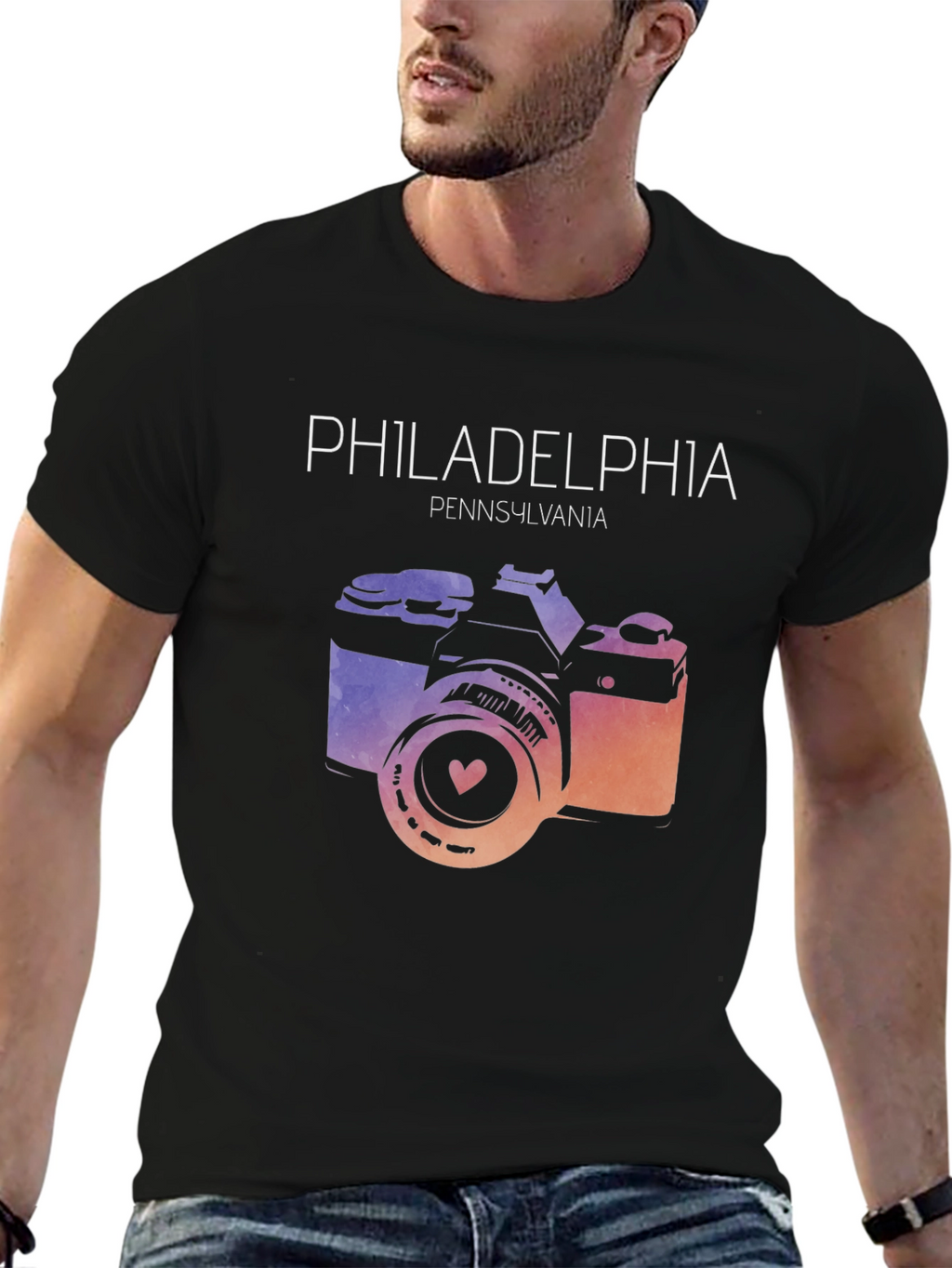 Philadelphia Camera Graphic Tee - Pennsylvania Souvenir Shirt