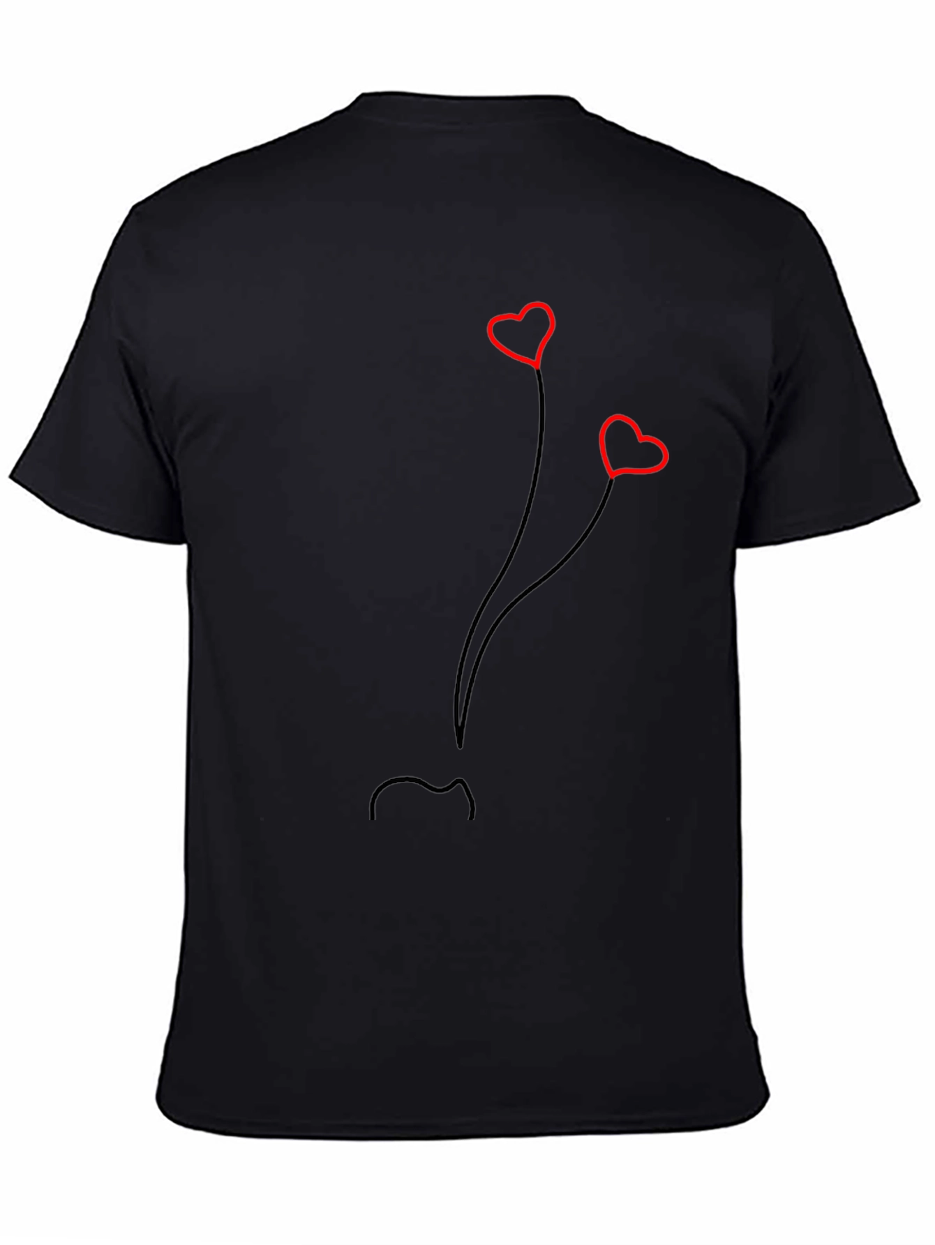 Heart Balloons Graphic Tee - Soft Cotton Blend