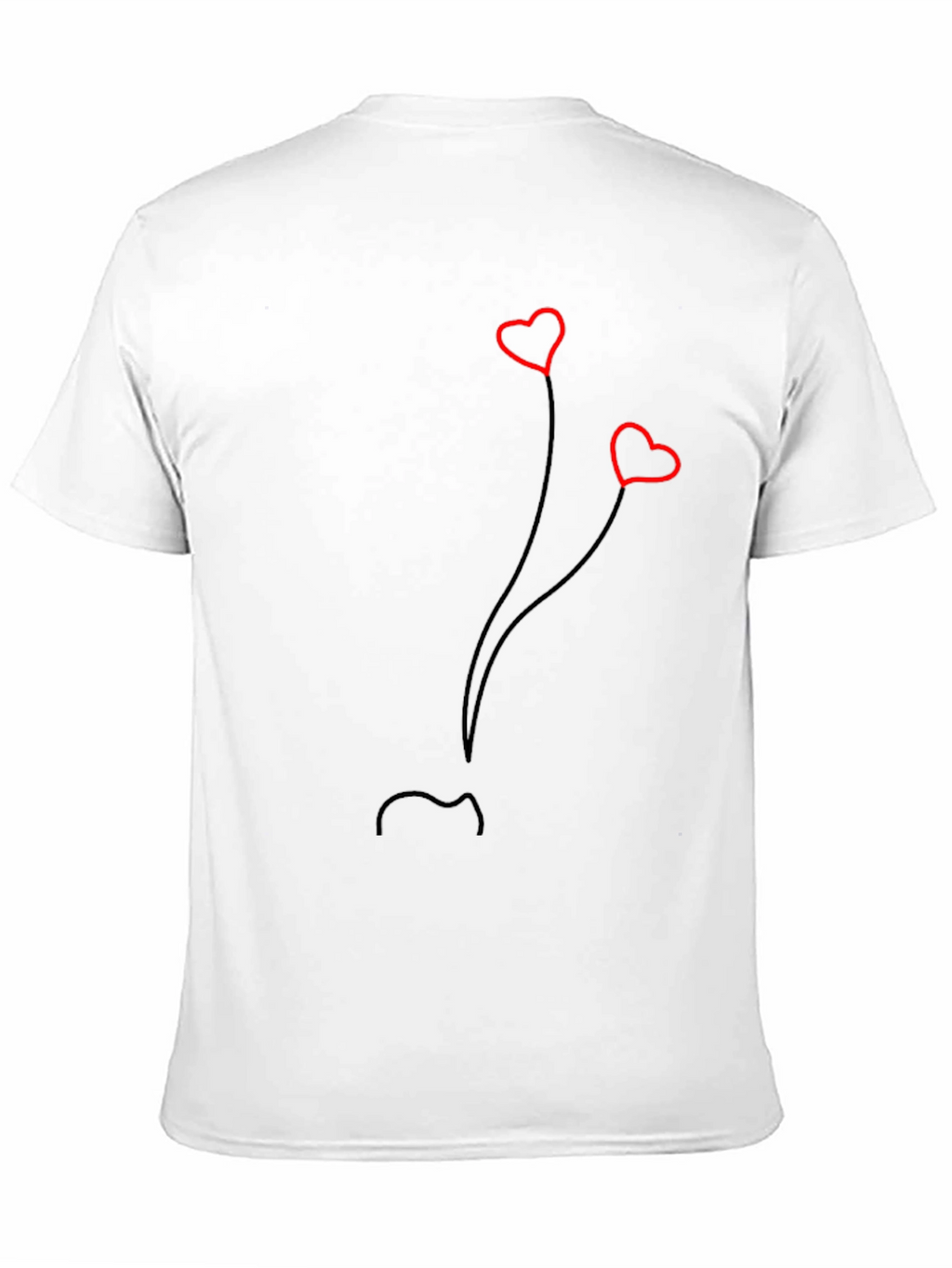 Heart Balloons Graphic Tee - Soft Cotton Blend