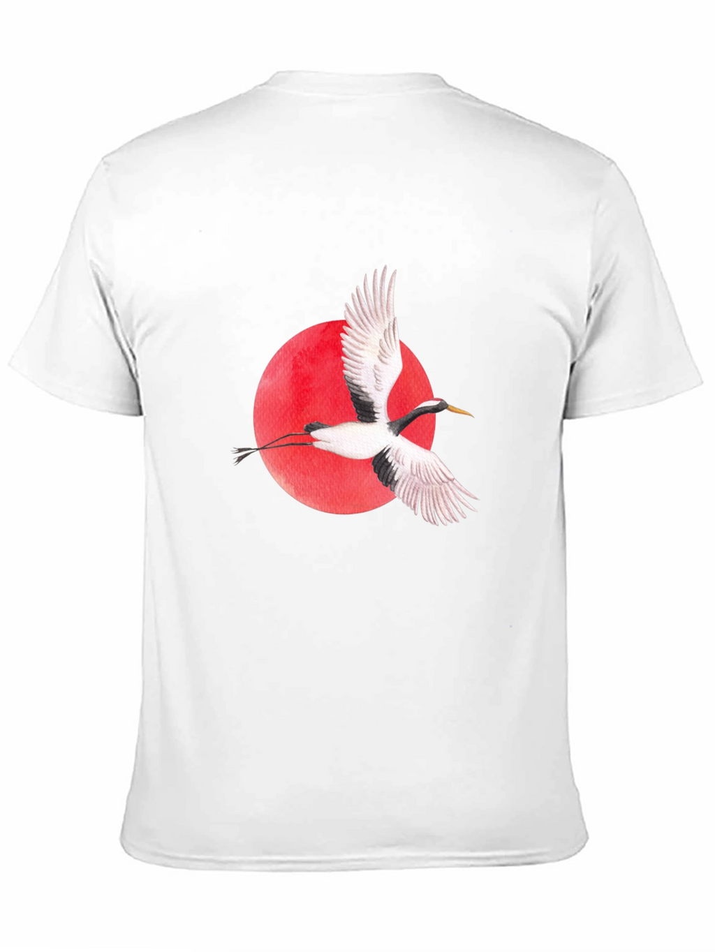 Crane & Red Sun Graphic T-Shirt