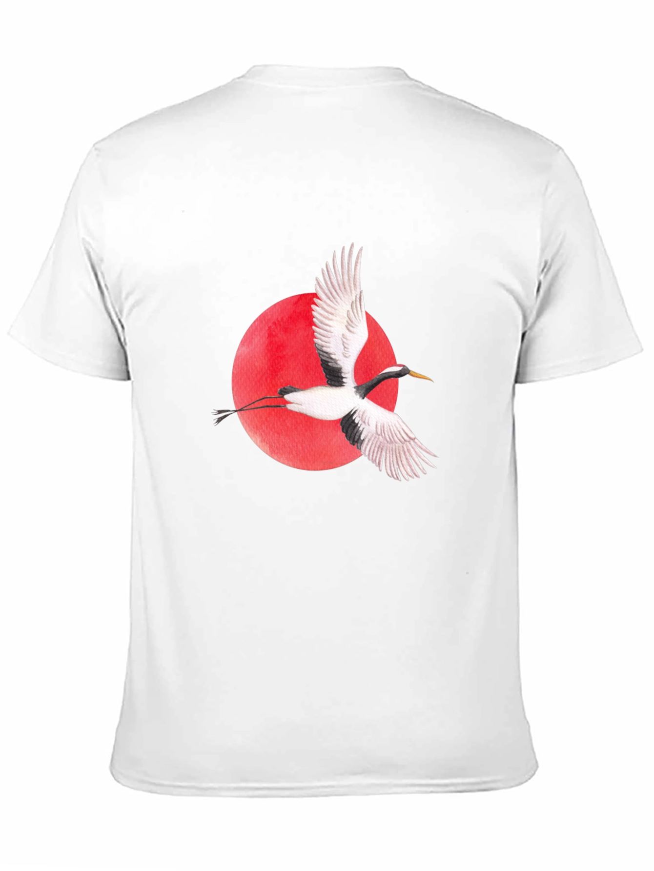Crane & Red Sun Graphic T-Shirt