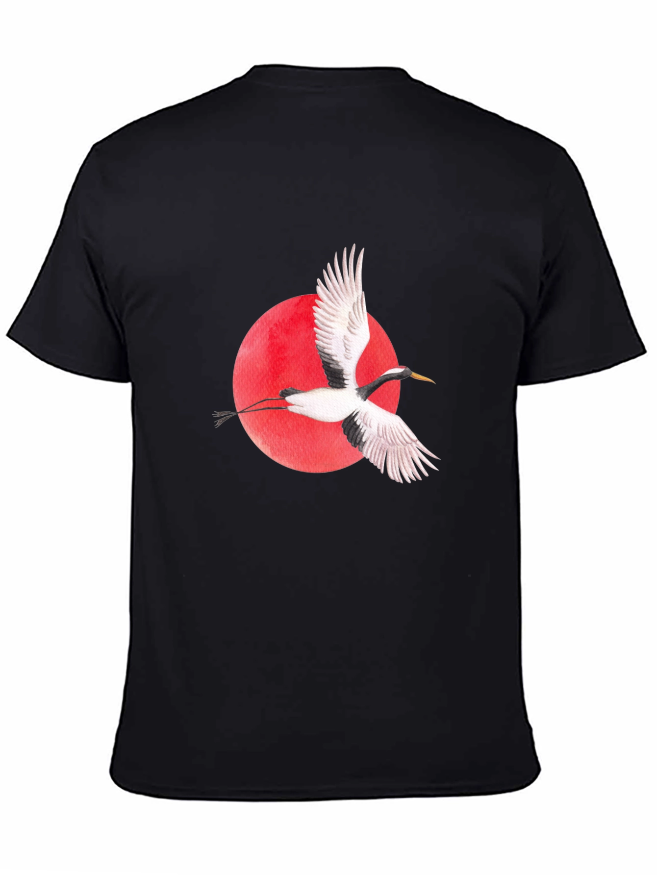 Crane & Red Sun Graphic T-Shirt