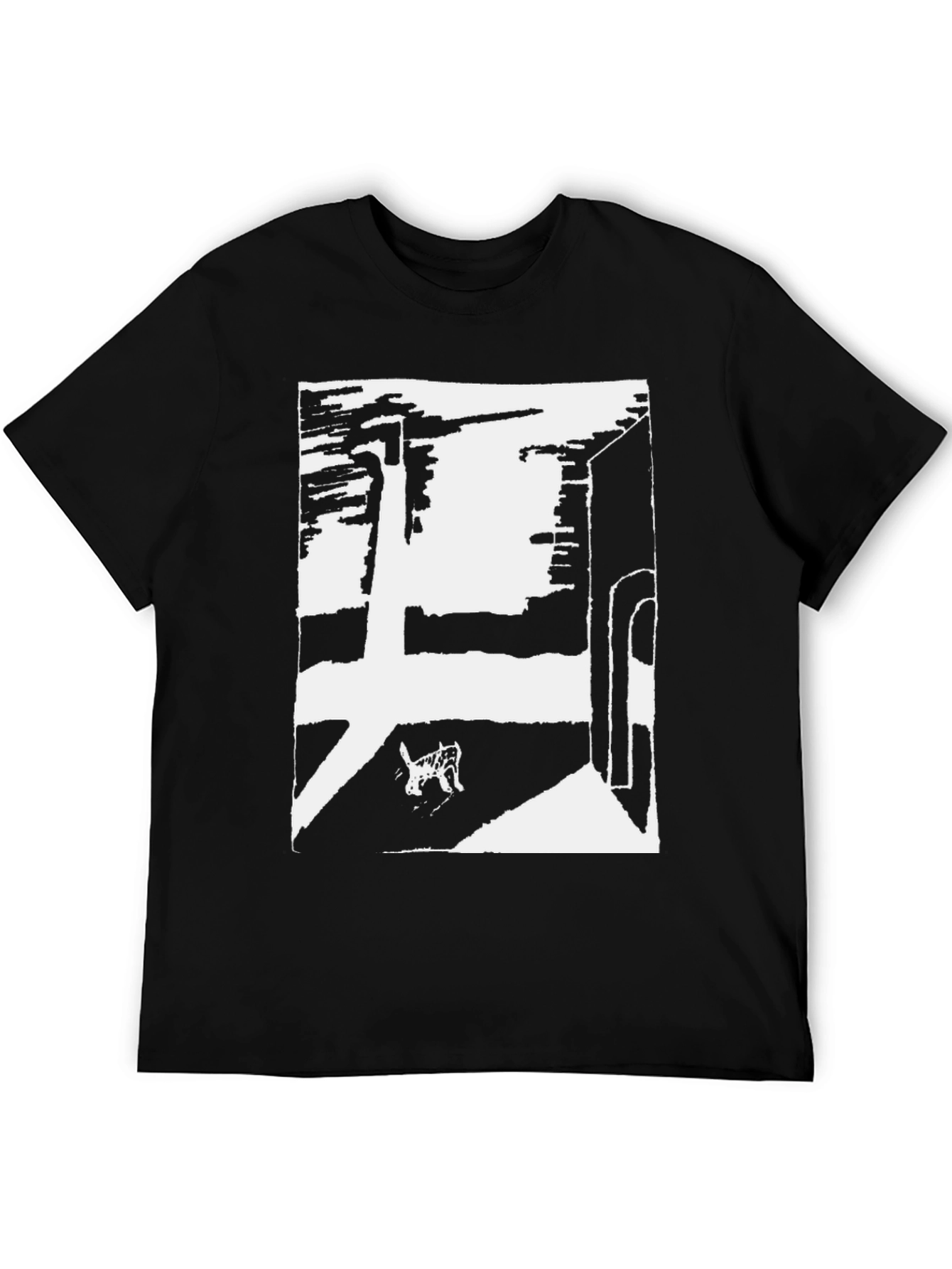 Abstract Graphic Tee - Black