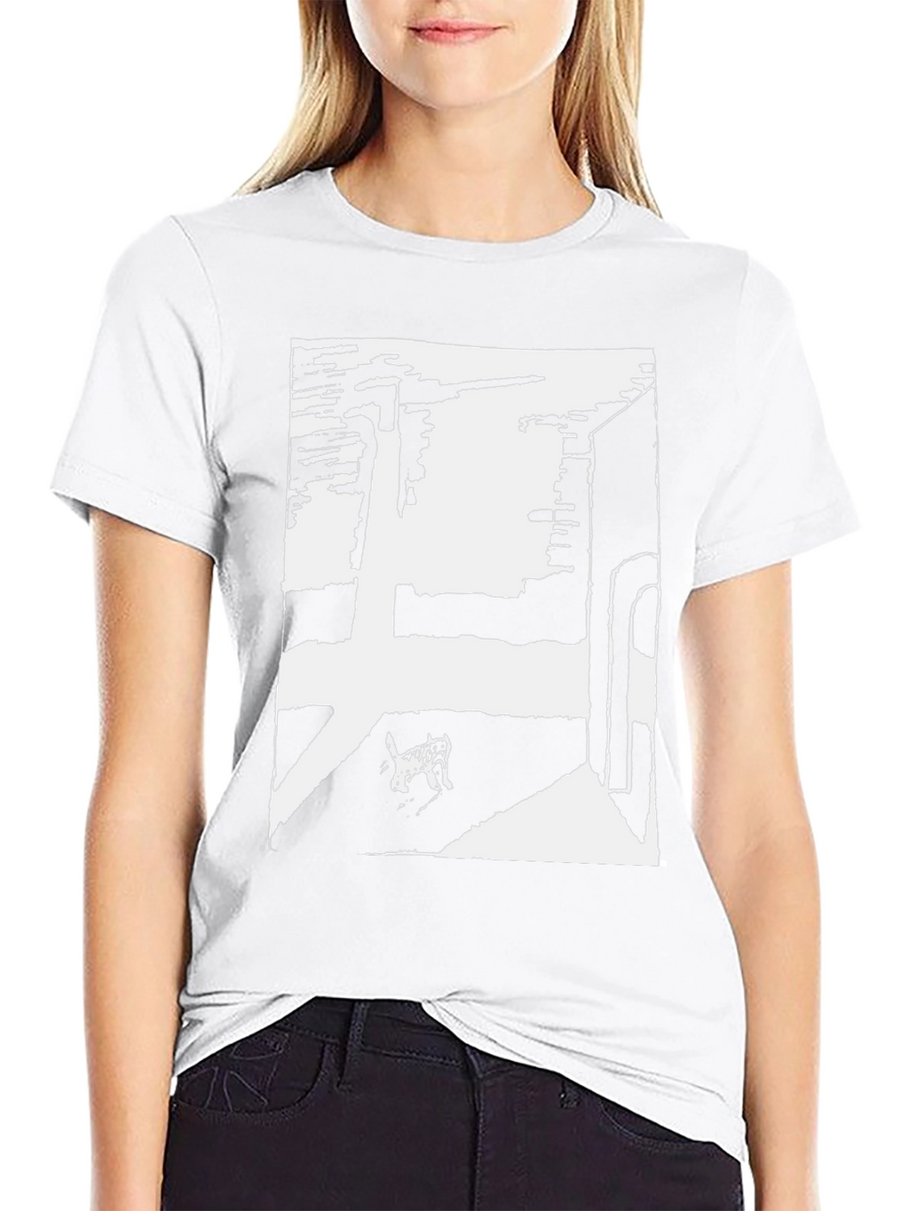 Abstract Graphic Tee - Black