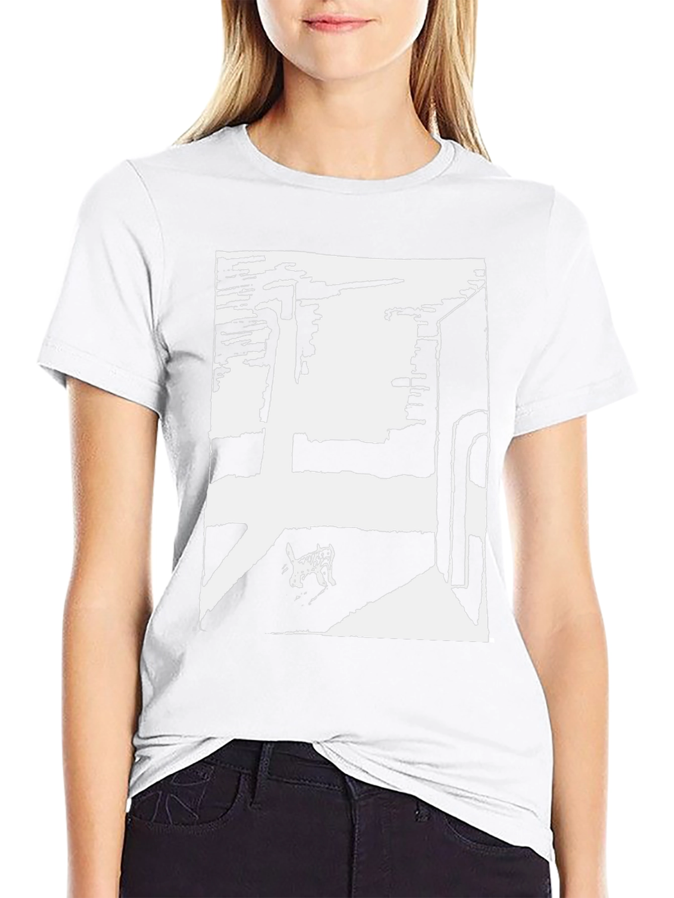 Abstract Graphic Tee - Black