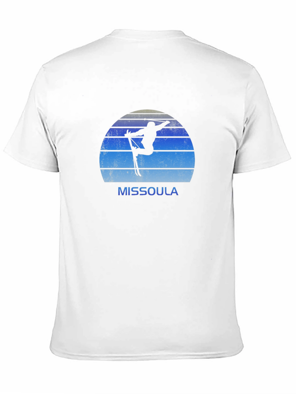 Missoula Skier T-Shirt - Retro Style Black Tee