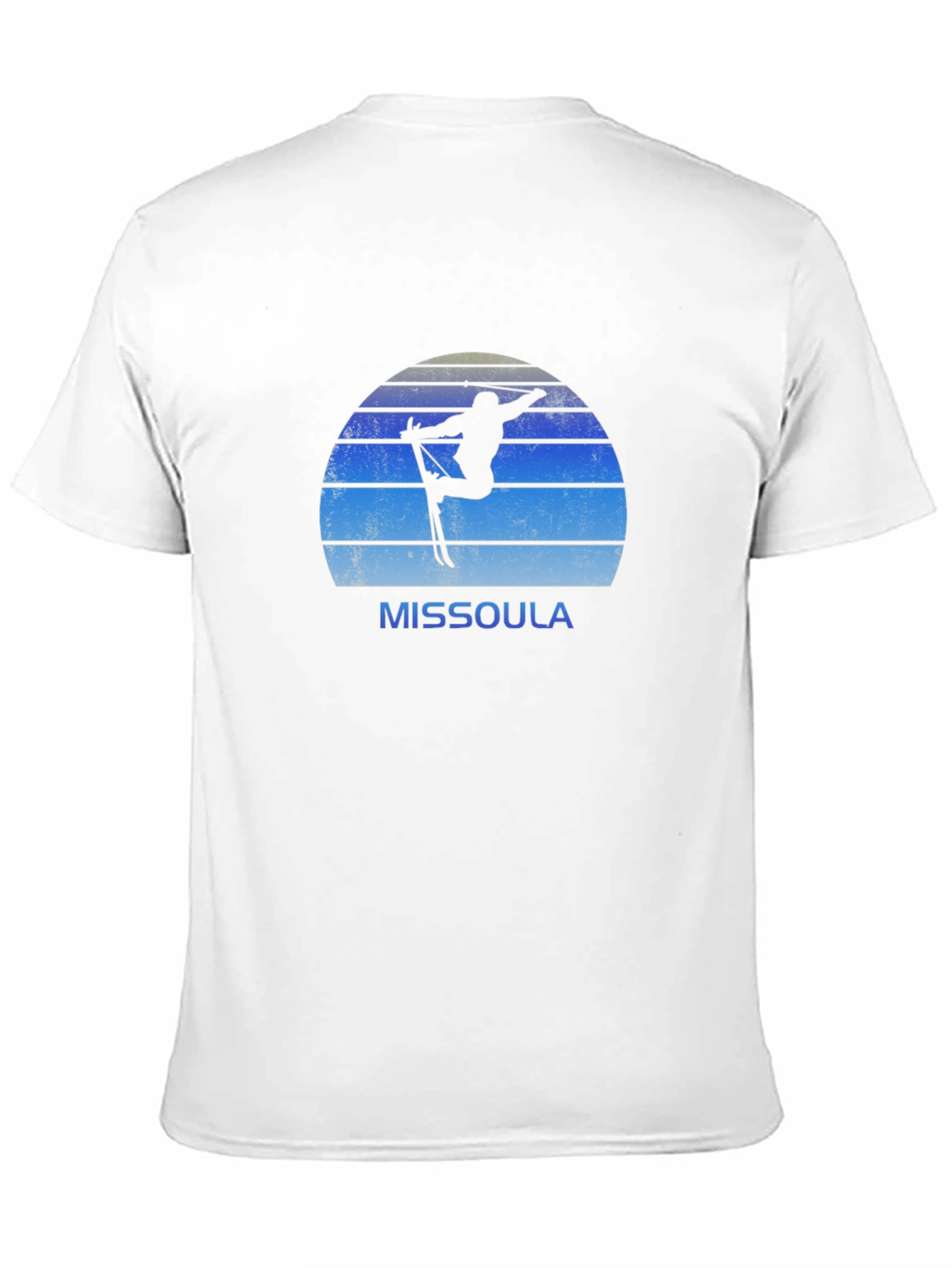 Missoula Skier T-Shirt - Retro Style Black Tee