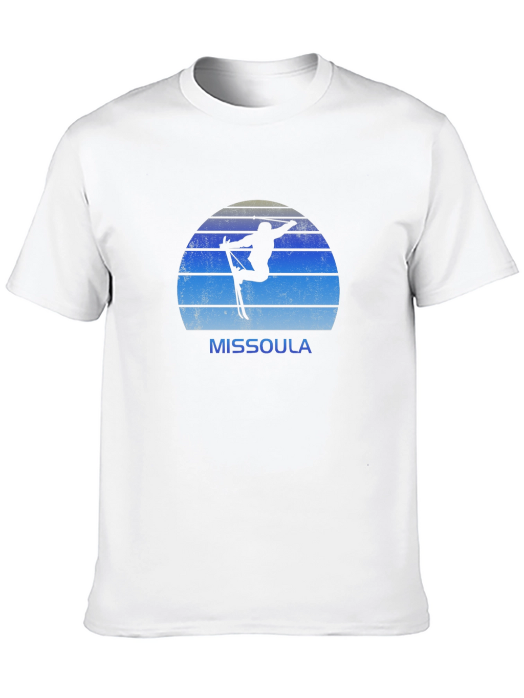Missoula Skier T-Shirt - Retro Style Black Tee
