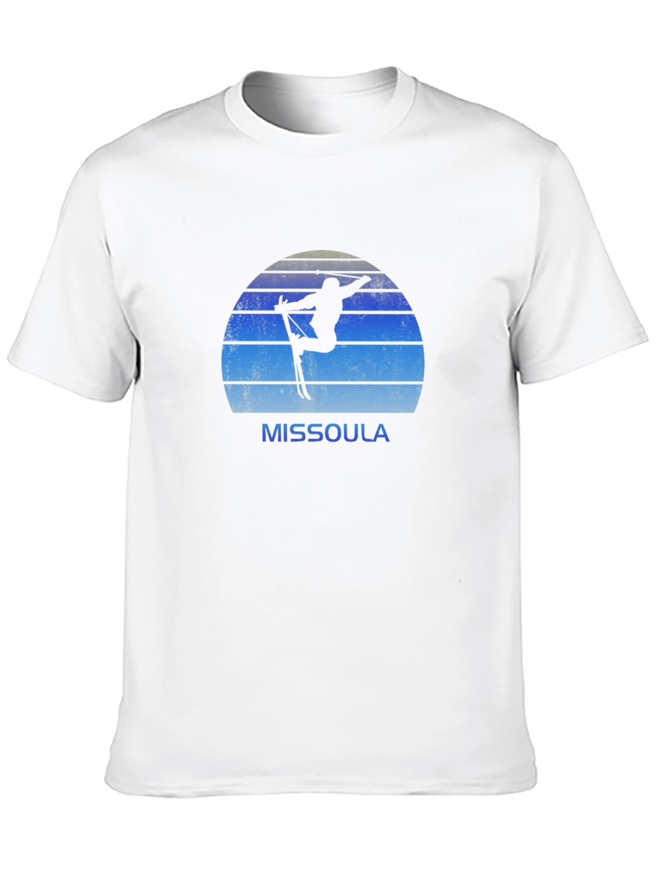 Missoula Skier T-Shirt - Retro Style Black Tee