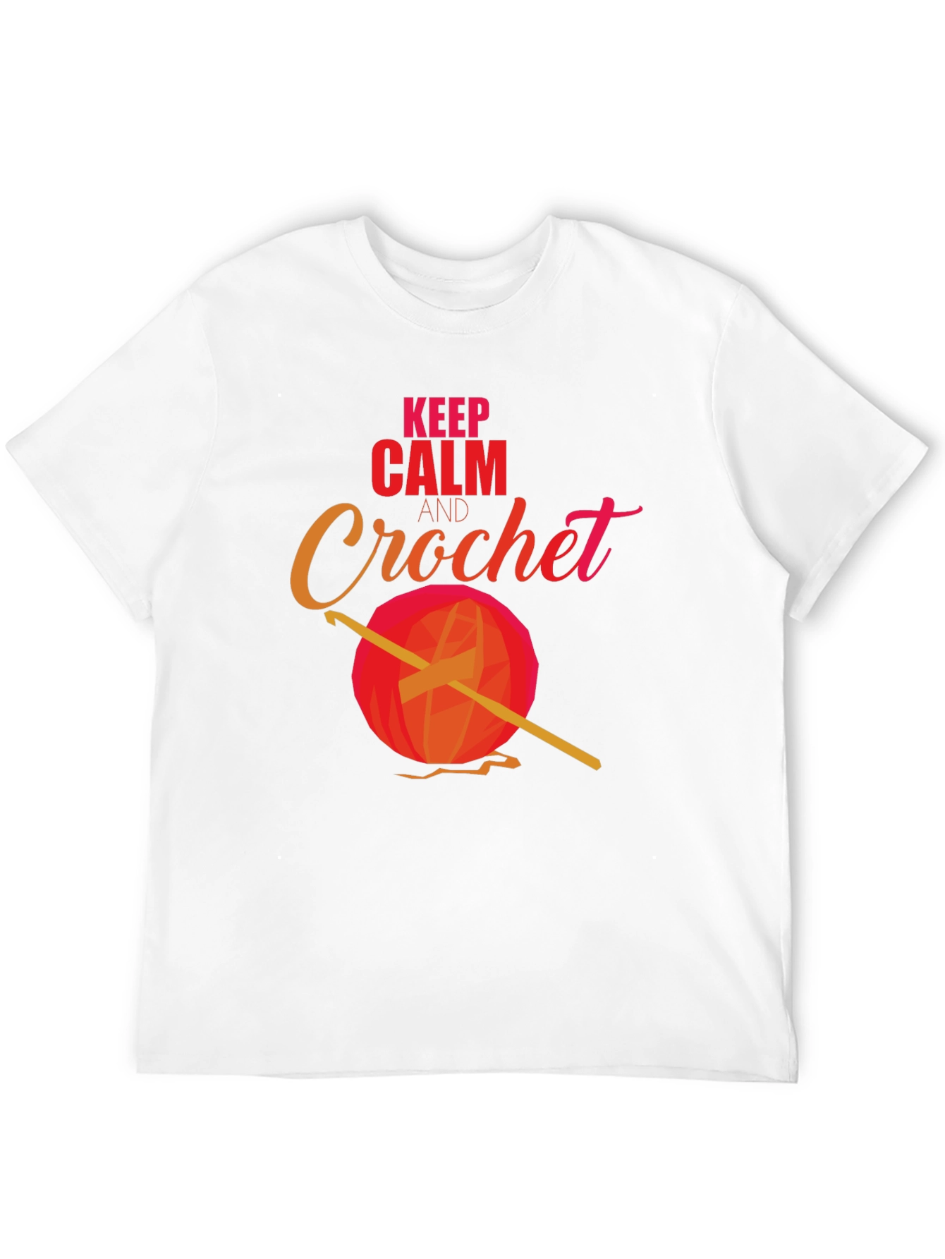Keep Calm and Crochet T-Shirt - Yarn Hook Tee