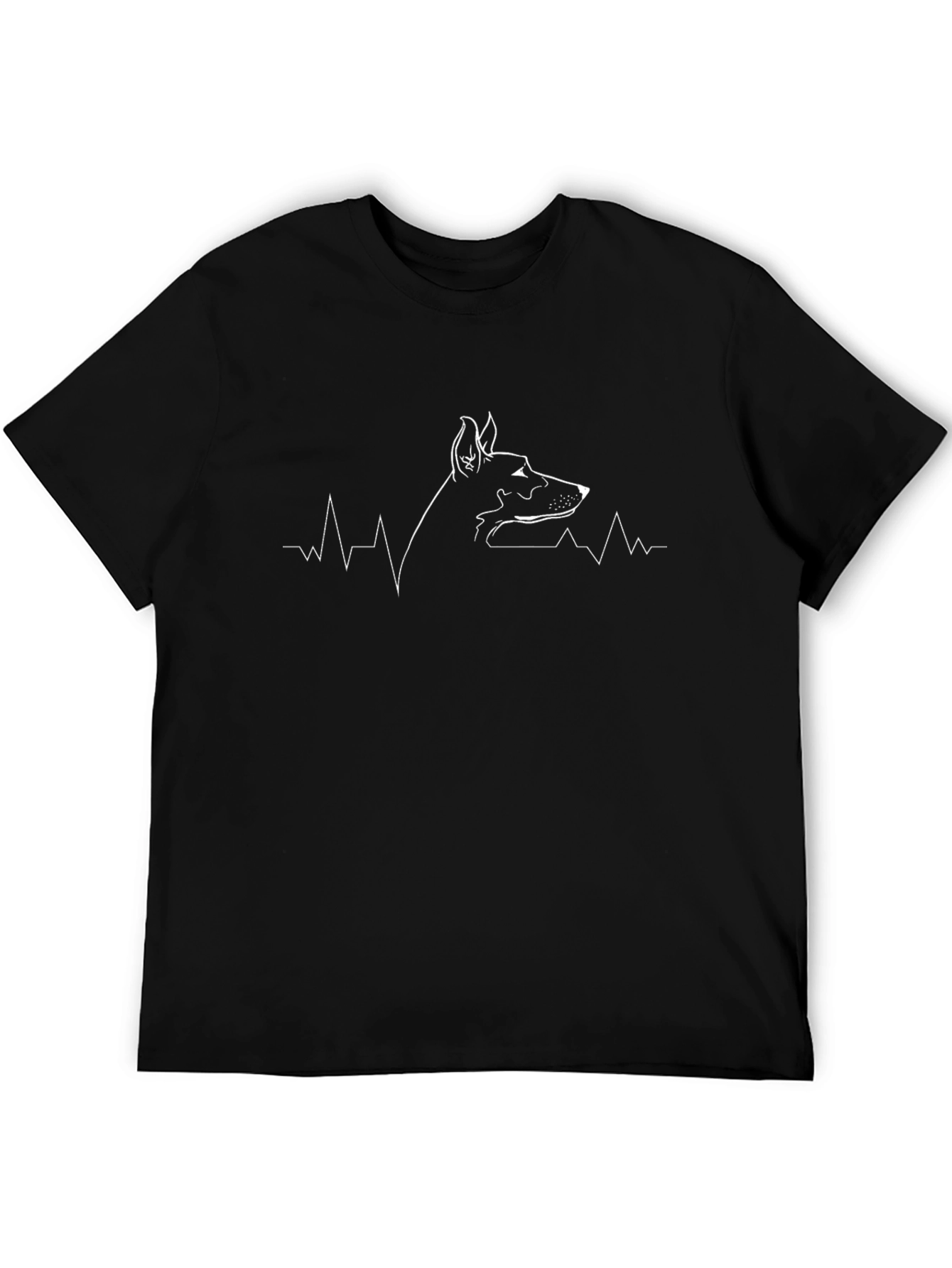 Doberman Heartbeat T-Shirt - Black