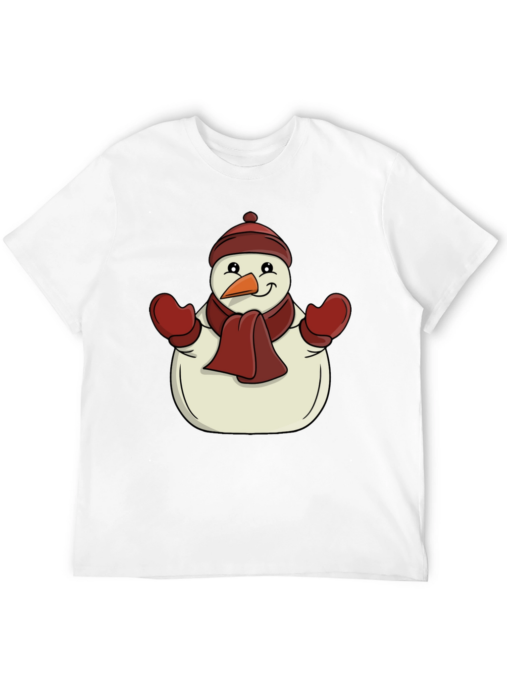 Festive Snowman Graphic Tee - Holiday Cheer