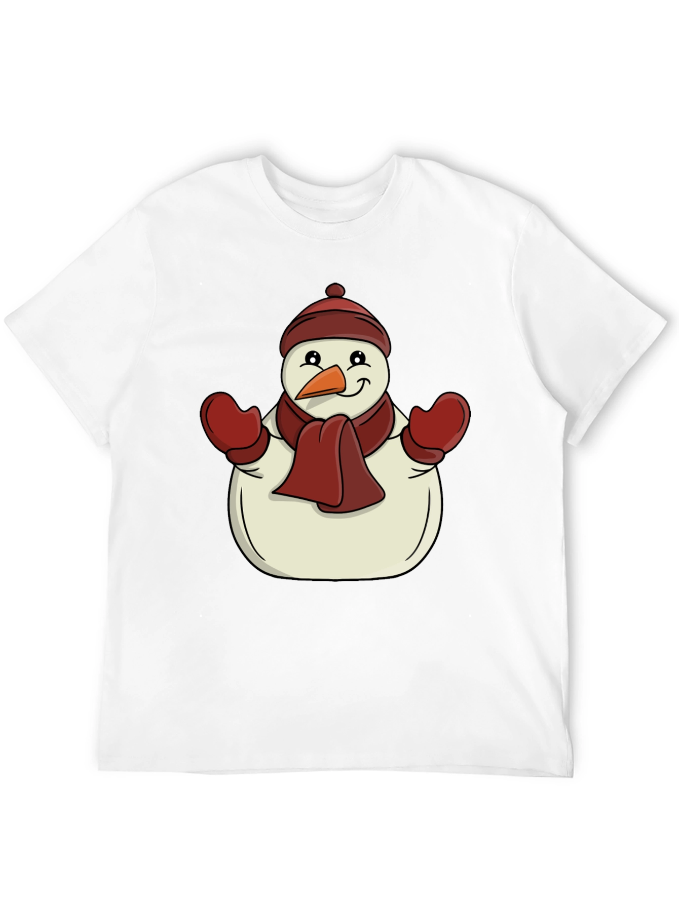 Festive Snowman Graphic Tee - Holiday Cheer