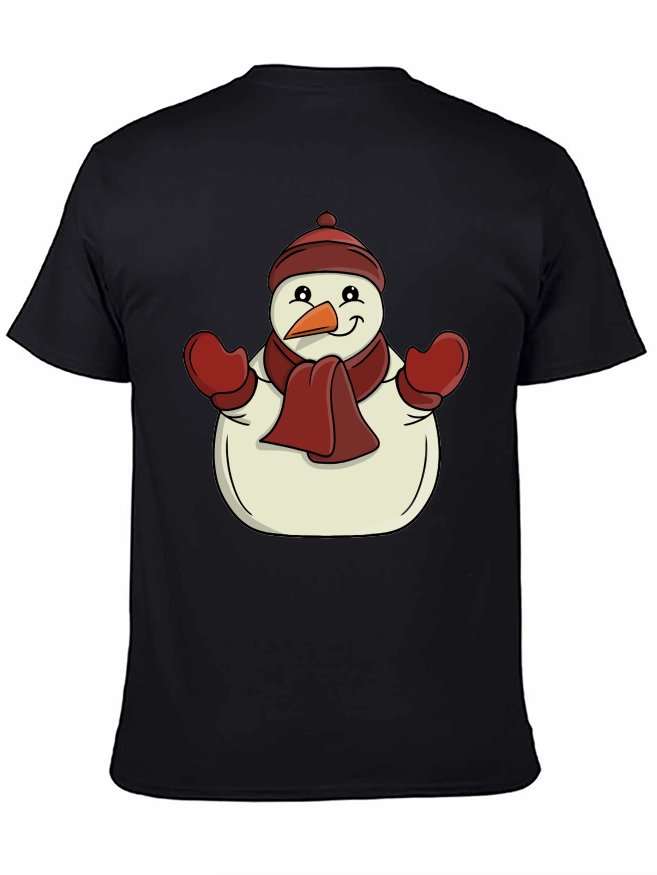 Festive Snowman Graphic Tee - Holiday Cheer