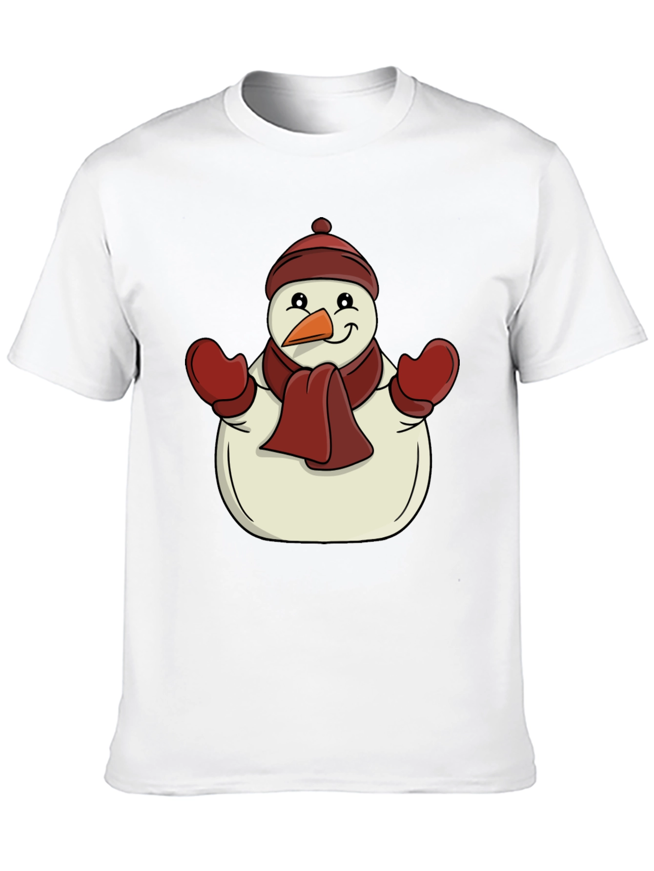 Festive Snowman Graphic Tee - Holiday Cheer