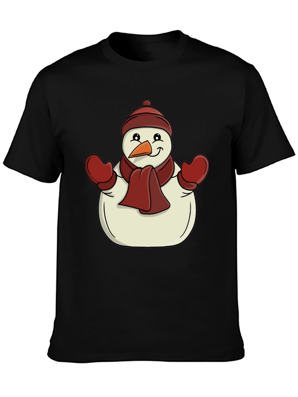Festive Snowman Graphic Tee - Holiday Cheer