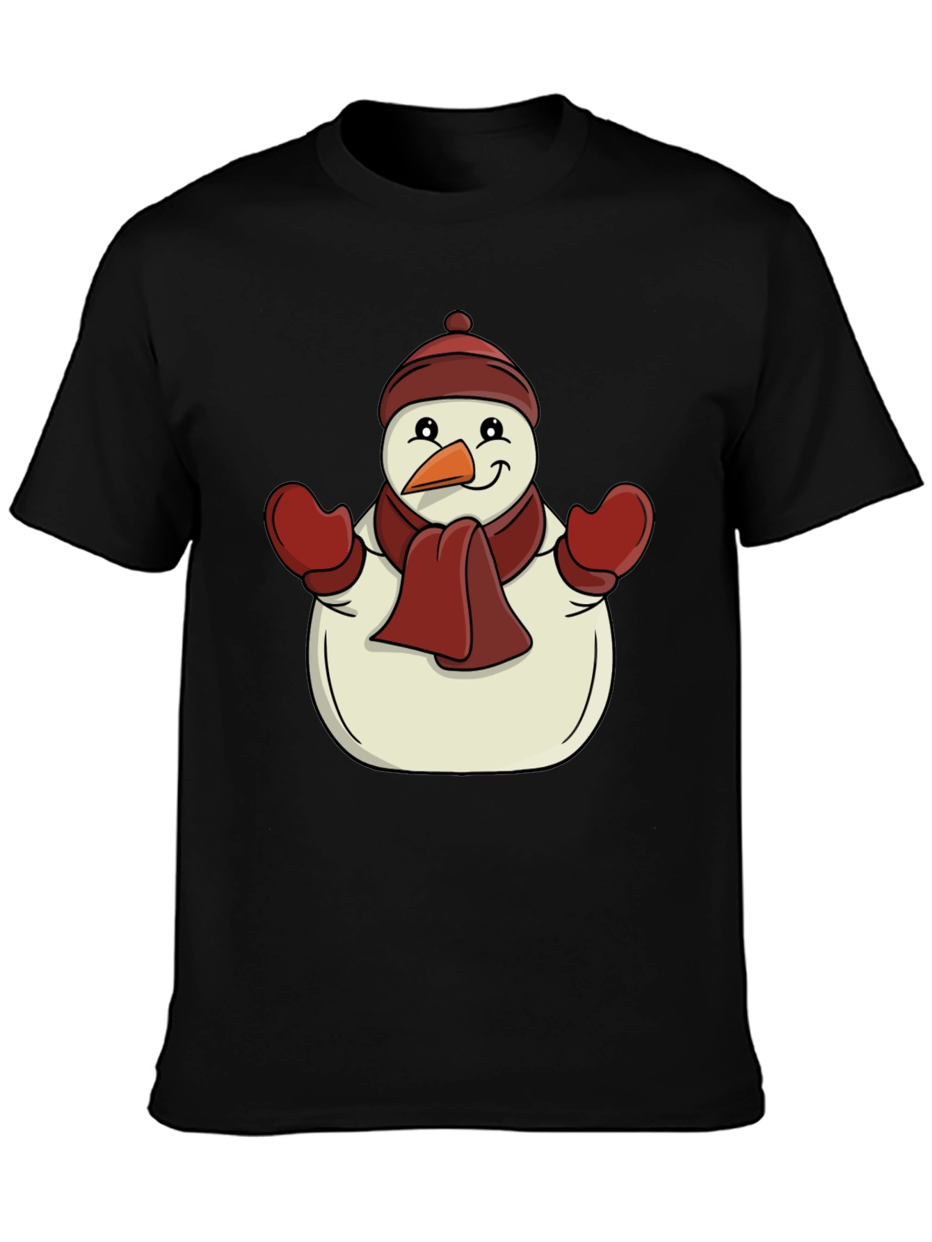 Festive Snowman Graphic Tee - Holiday Cheer