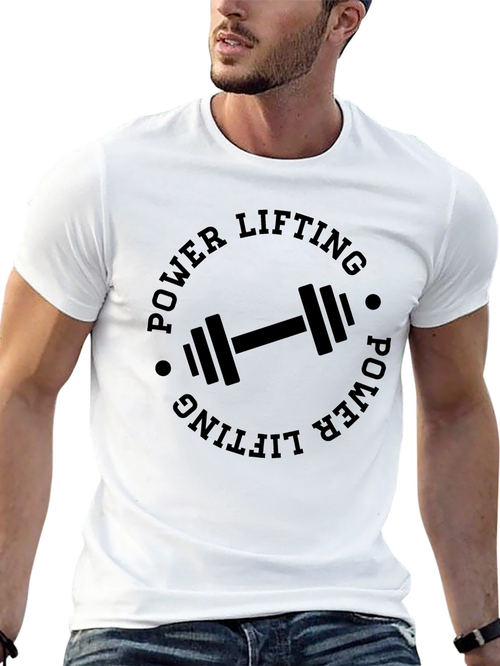 Power Lifting Graphic Tee - Gym Workout Shirt