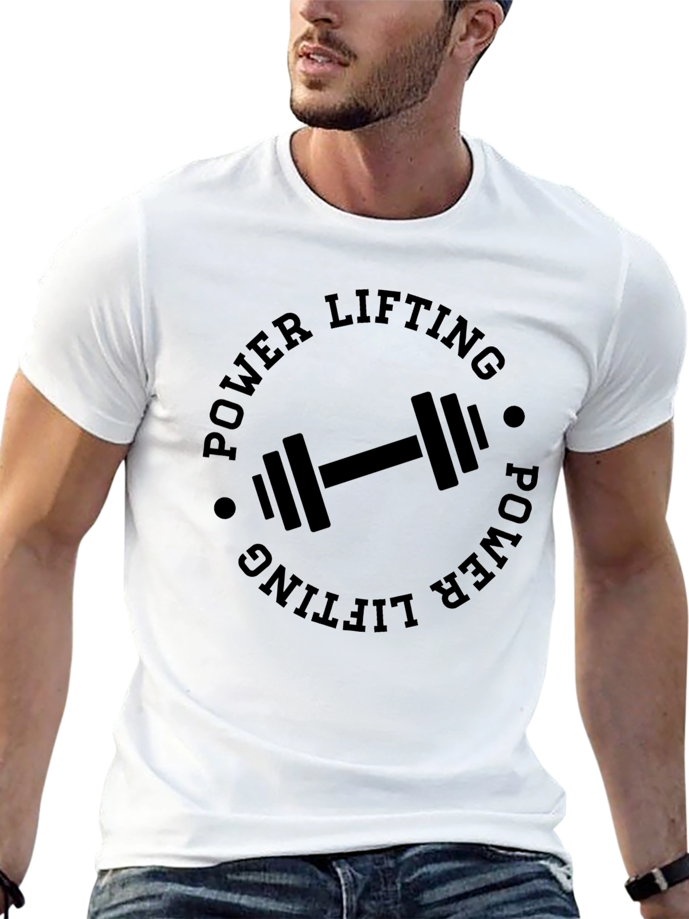 Power Lifting Graphic Tee - Gym Workout Shirt