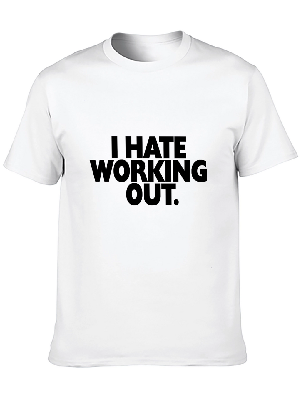 I Hate Working Out Black Graphic Tee