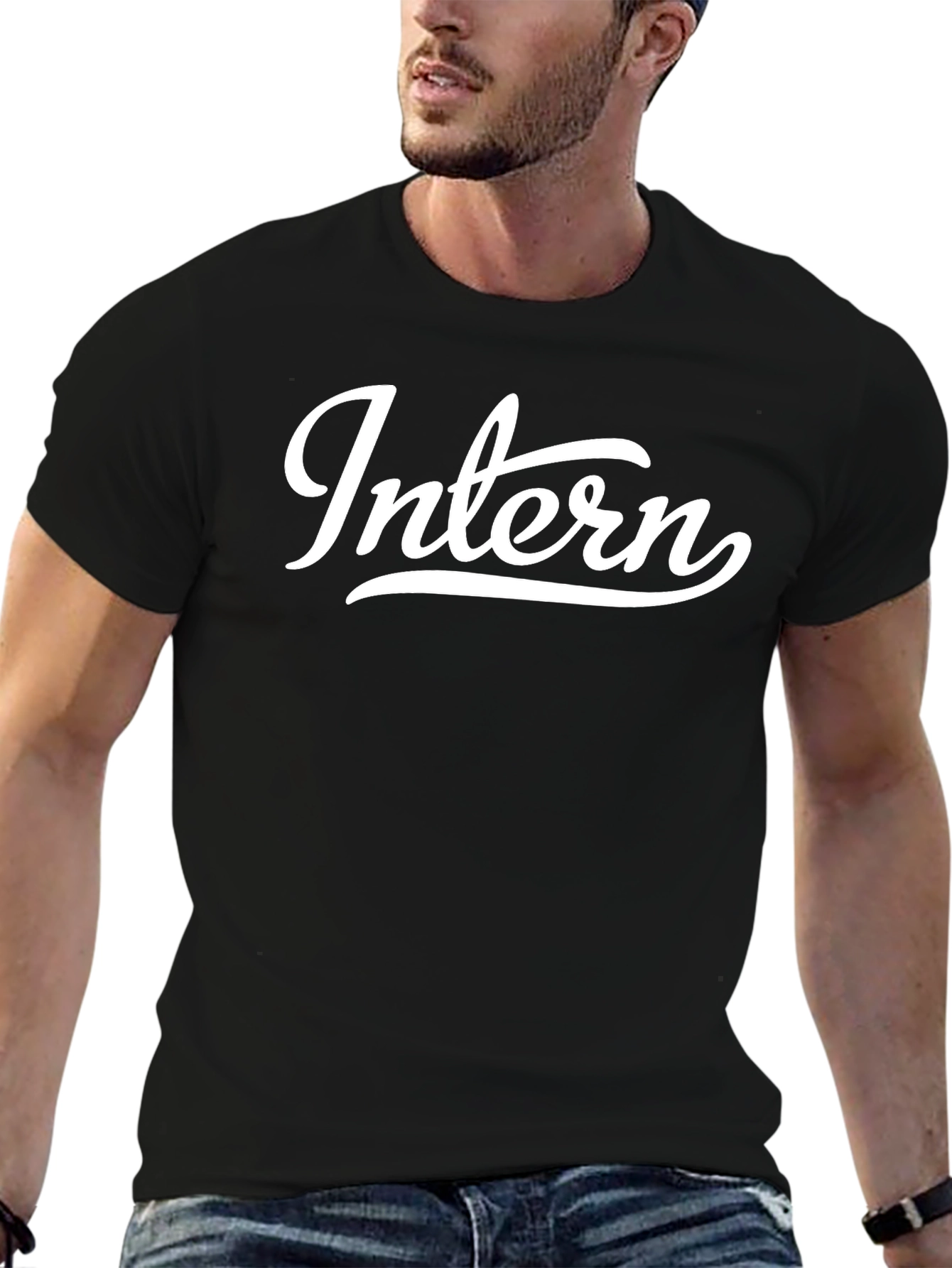 Intern Graphic T-Shirt | Black Cotton Tee