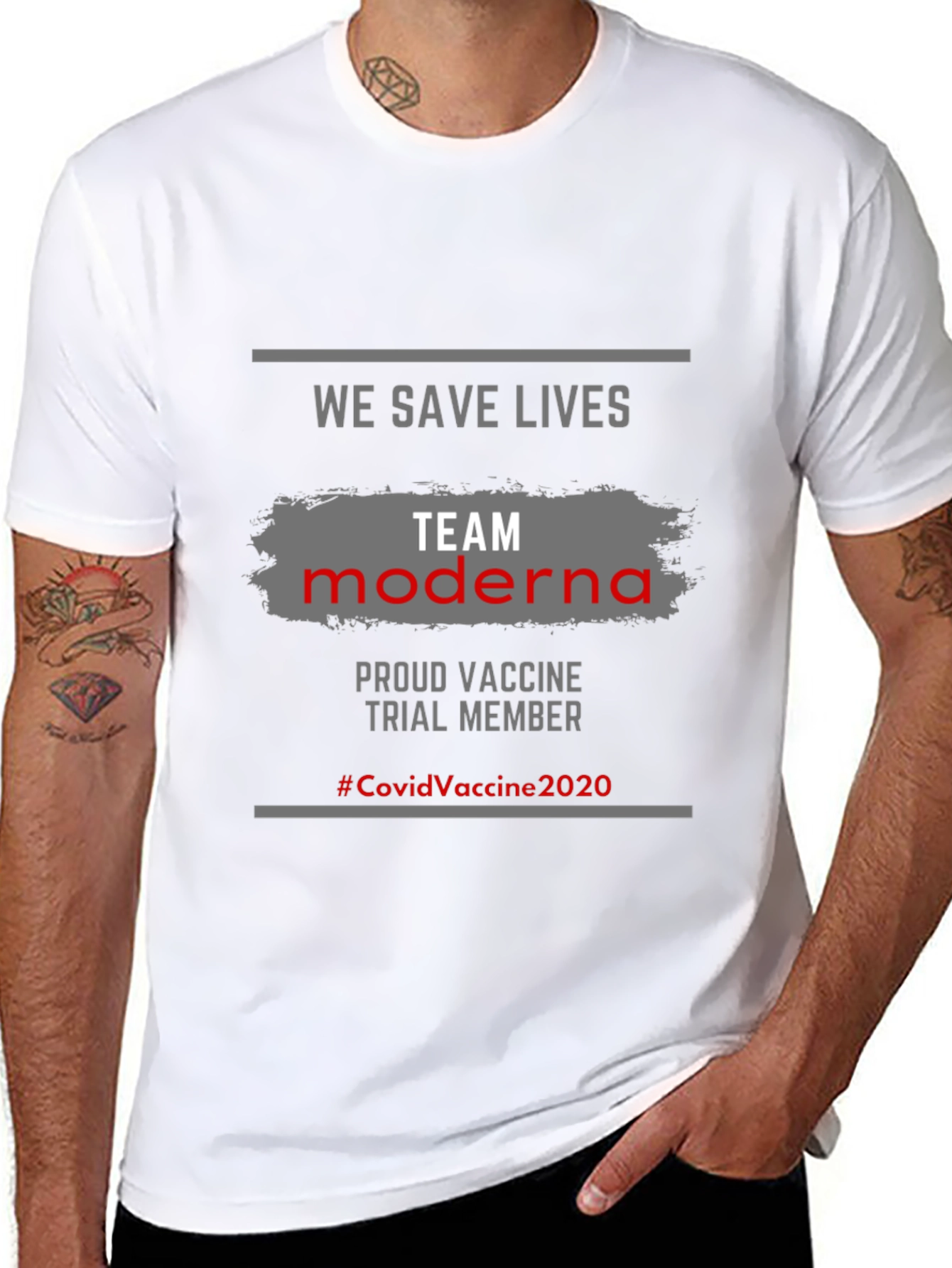 We Save Lives Team Moderna Vaccine T-Shirt