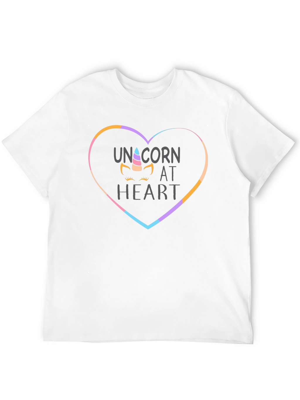Unicorn at Heart Black T-Shirt