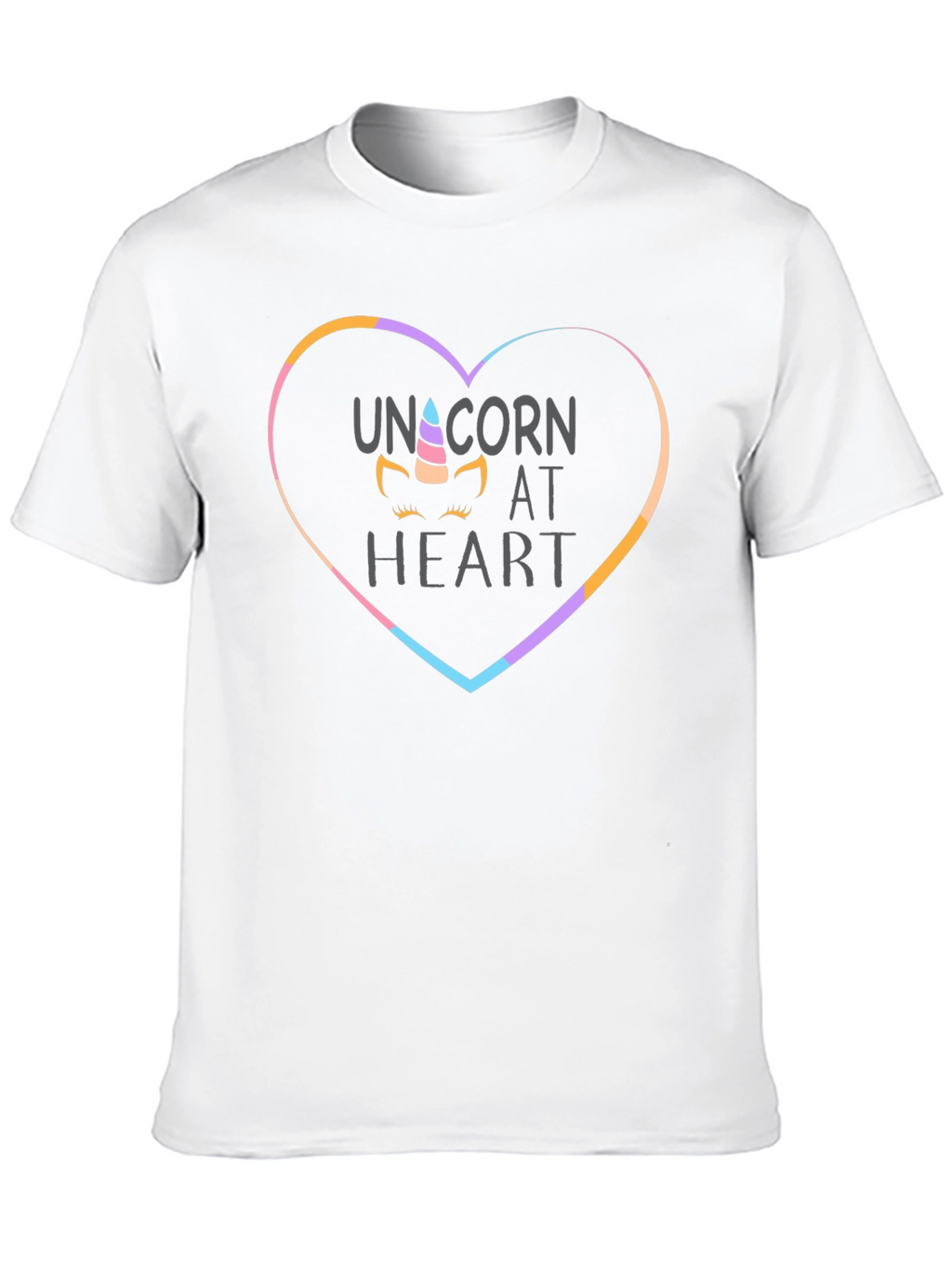 Unicorn at Heart Black T-Shirt