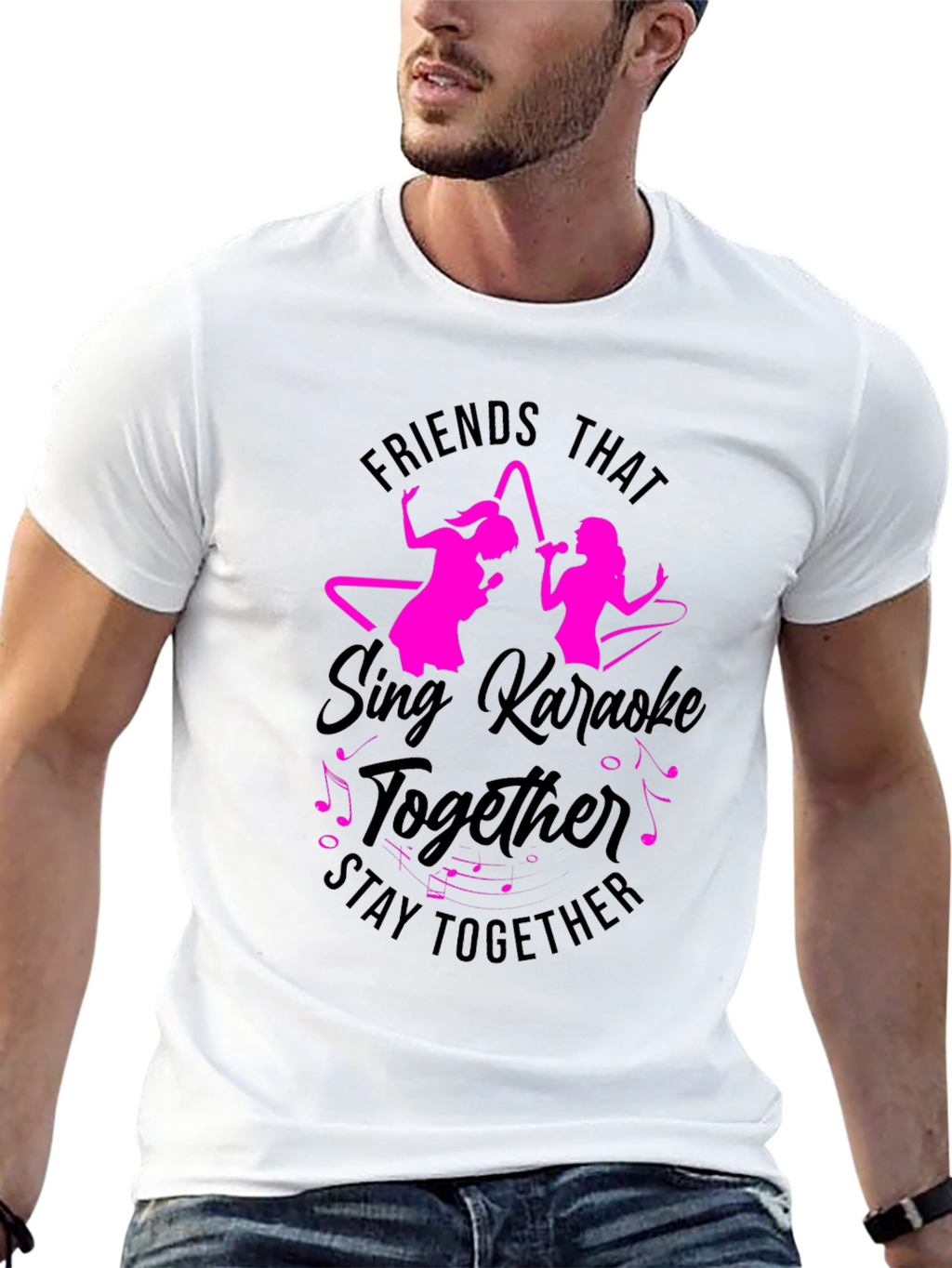 Friends Karaoke T-Shirt - Sing Together Stay Together Tee