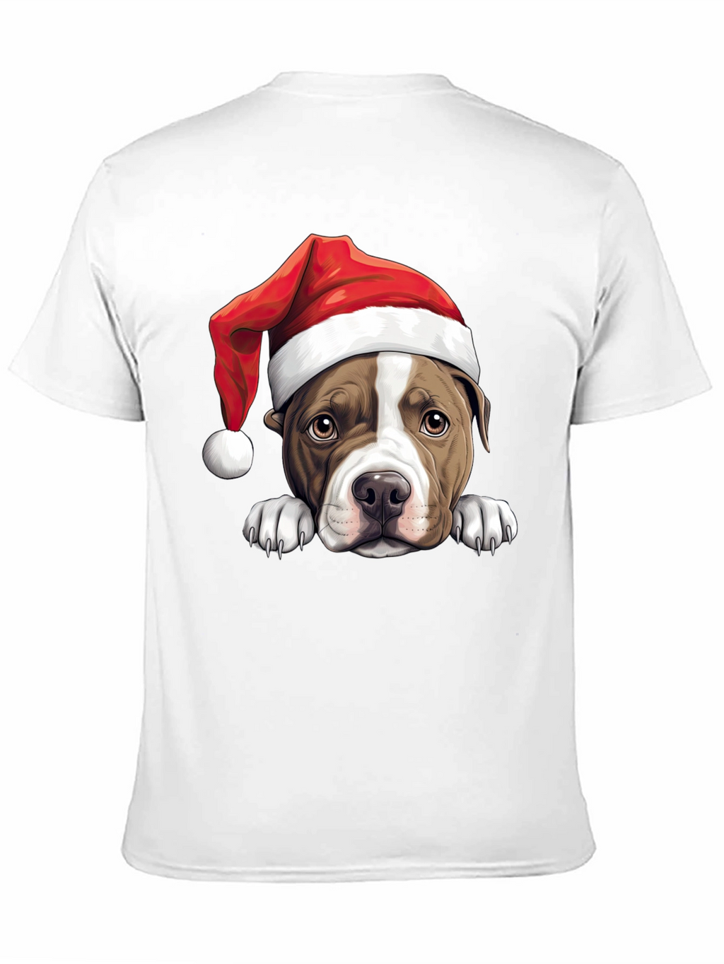 Dog in Santa Hat Graphic Tee