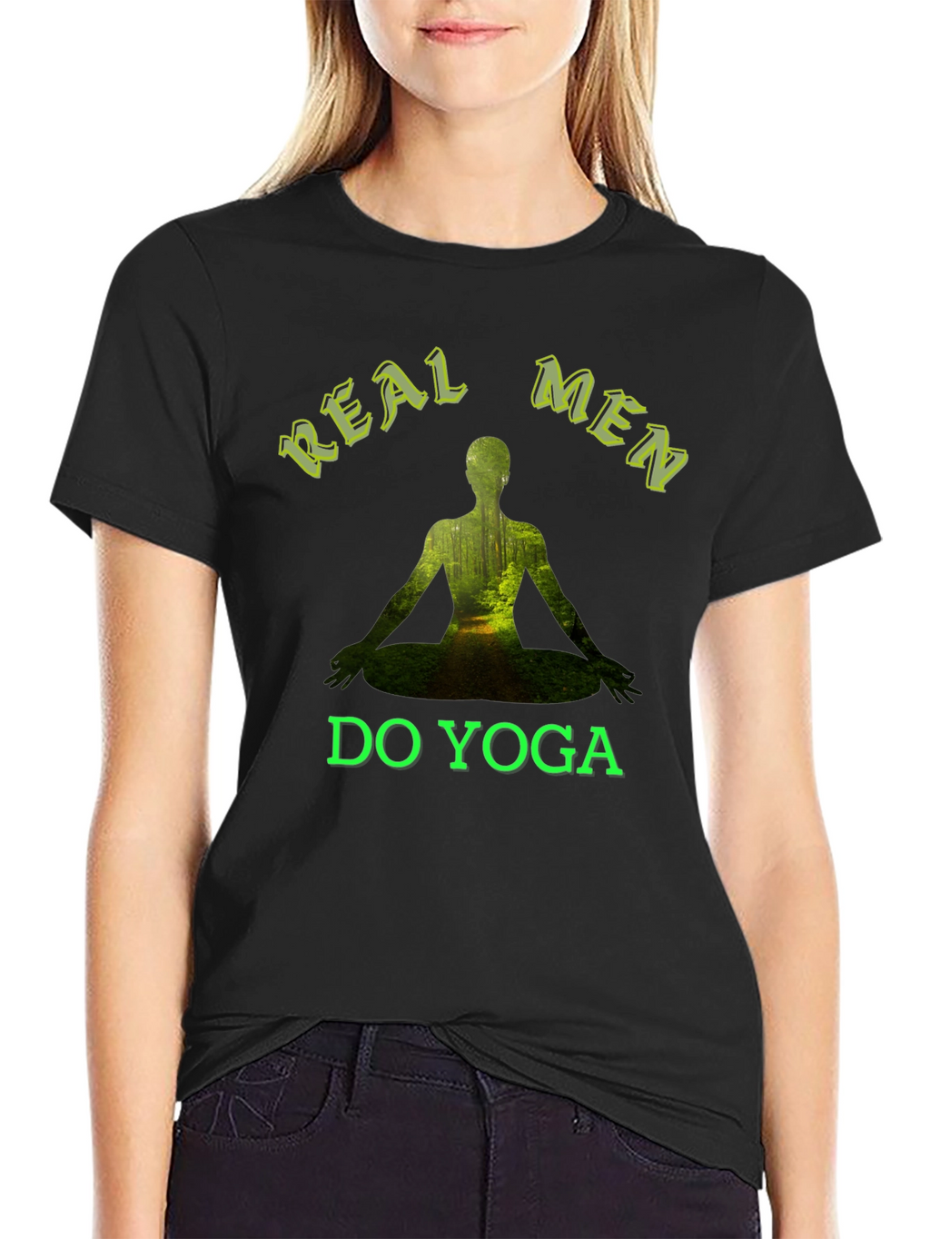 Real Men Do Yoga T-Shirt - Nature Inspired Design