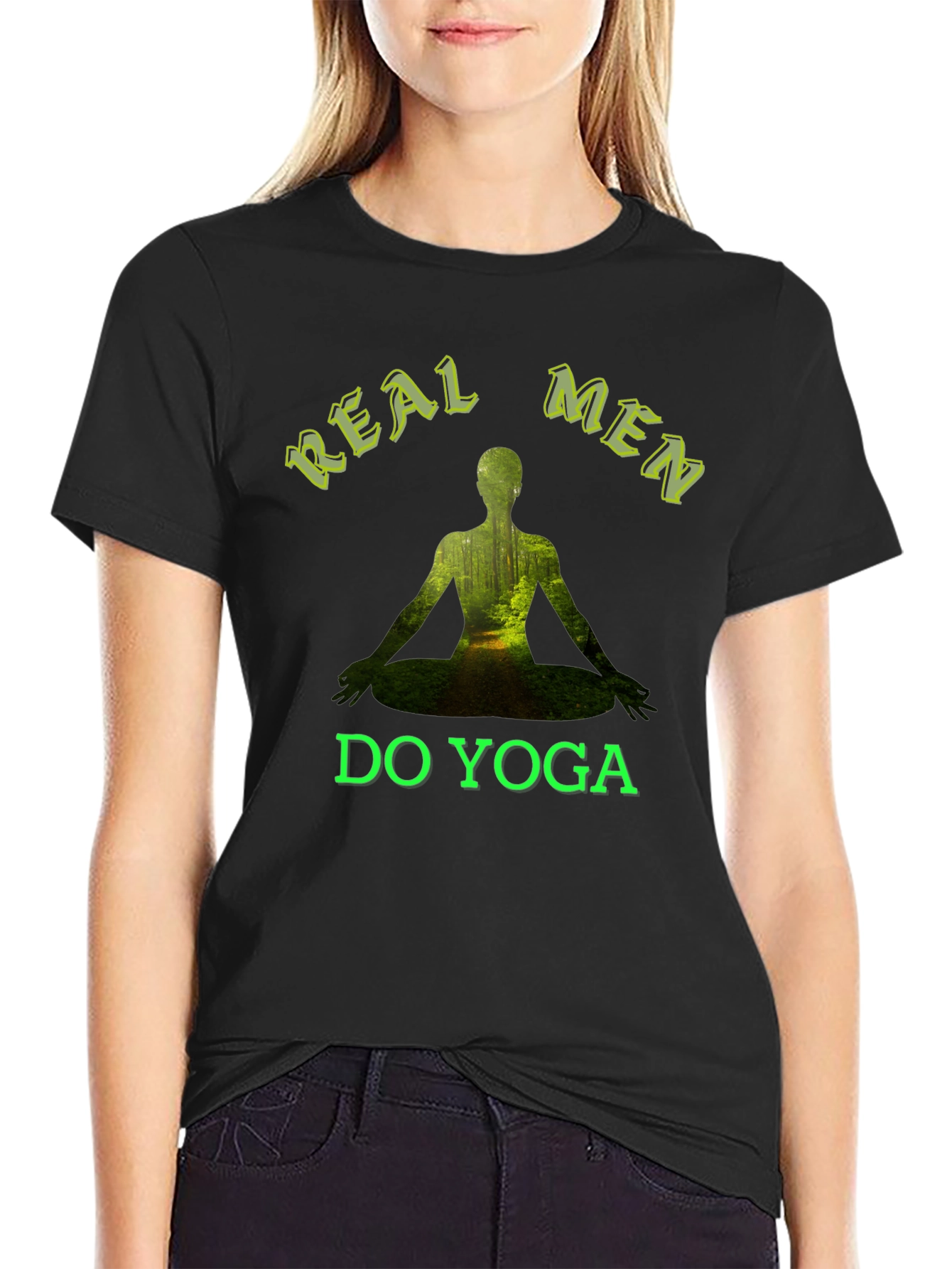 Real Men Do Yoga T-Shirt - Nature Inspired Design