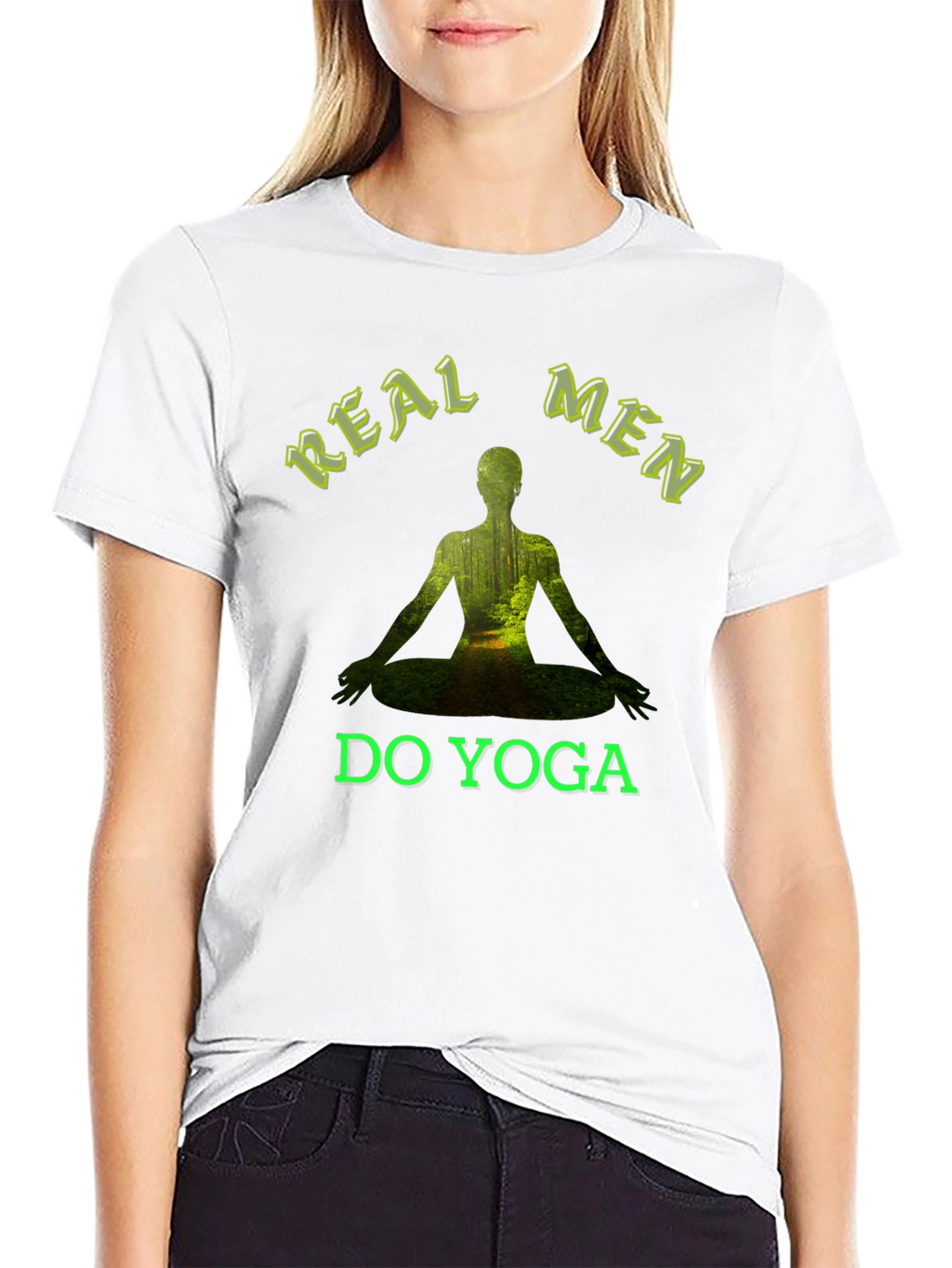 Real Men Do Yoga T-Shirt - Nature Inspired Design
