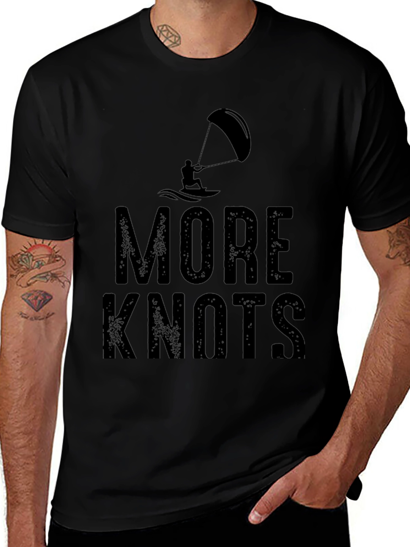 More Knots Kitesurfing T-Shirt - Black