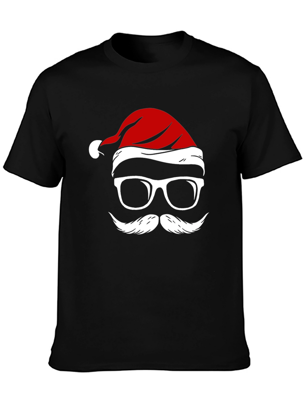 Festive Santa Graphic Tee - Holiday Cheer