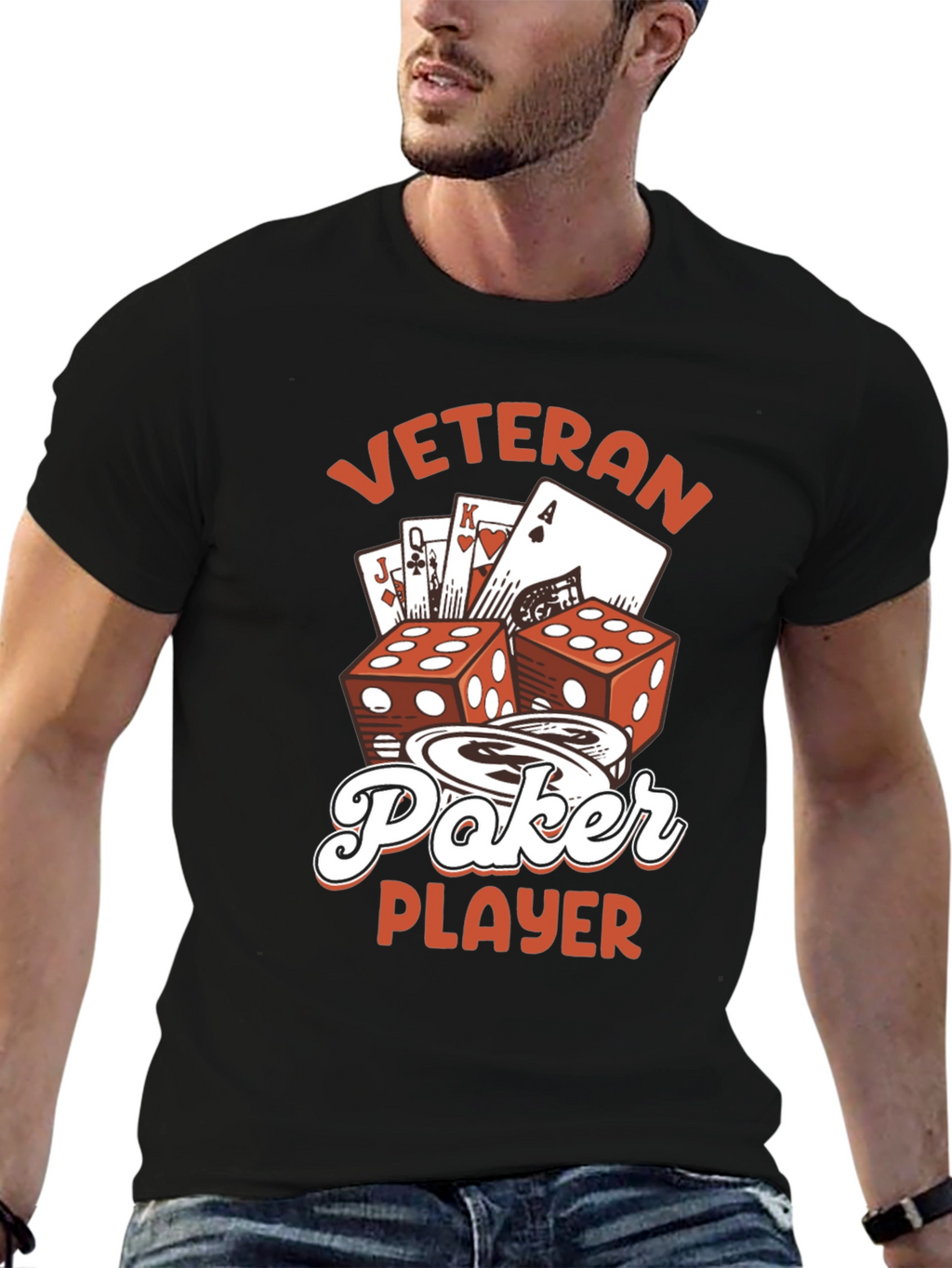 Veteran Poker Player Graphic Tee