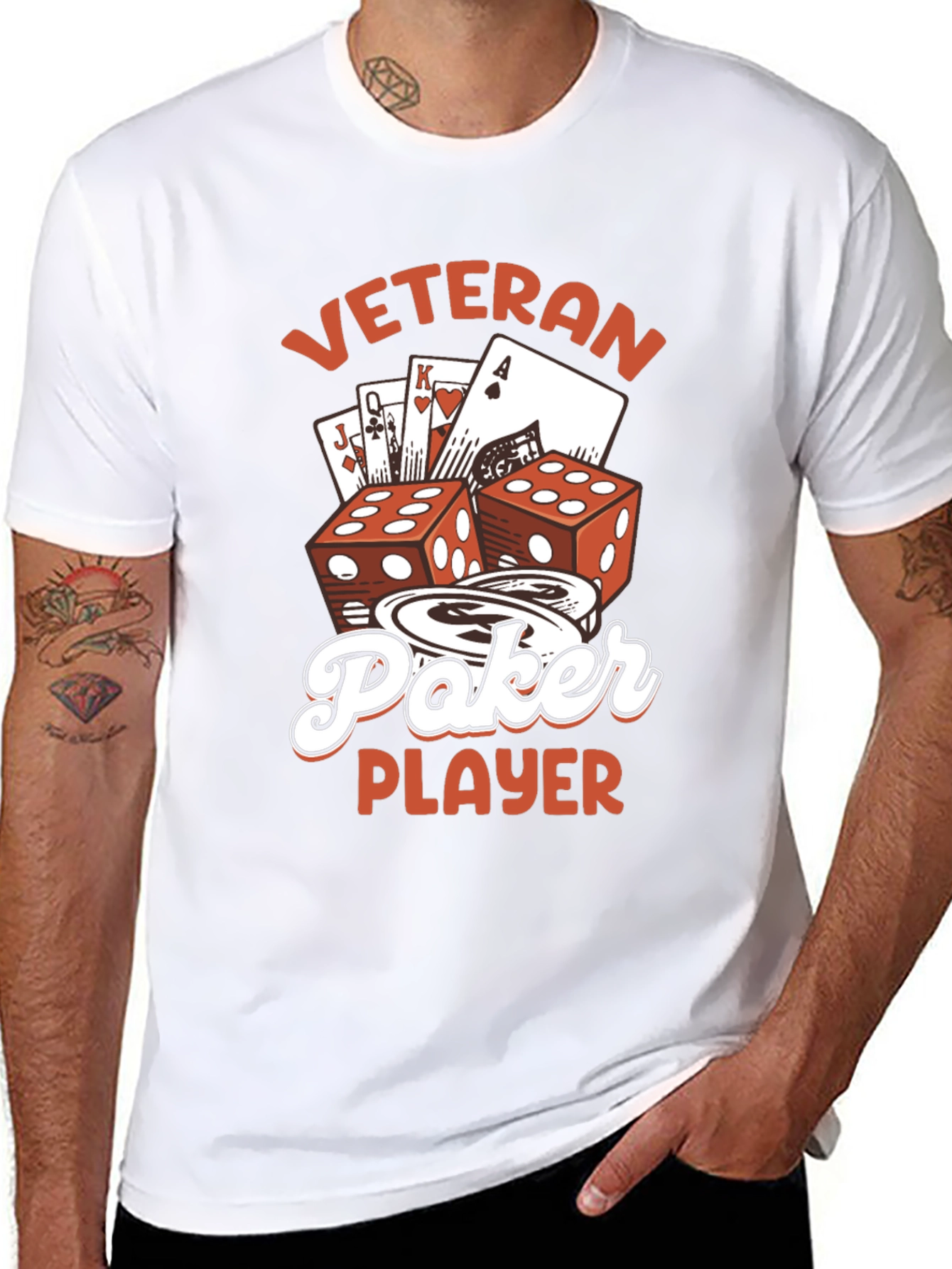 Veteran Poker Player Graphic Tee
