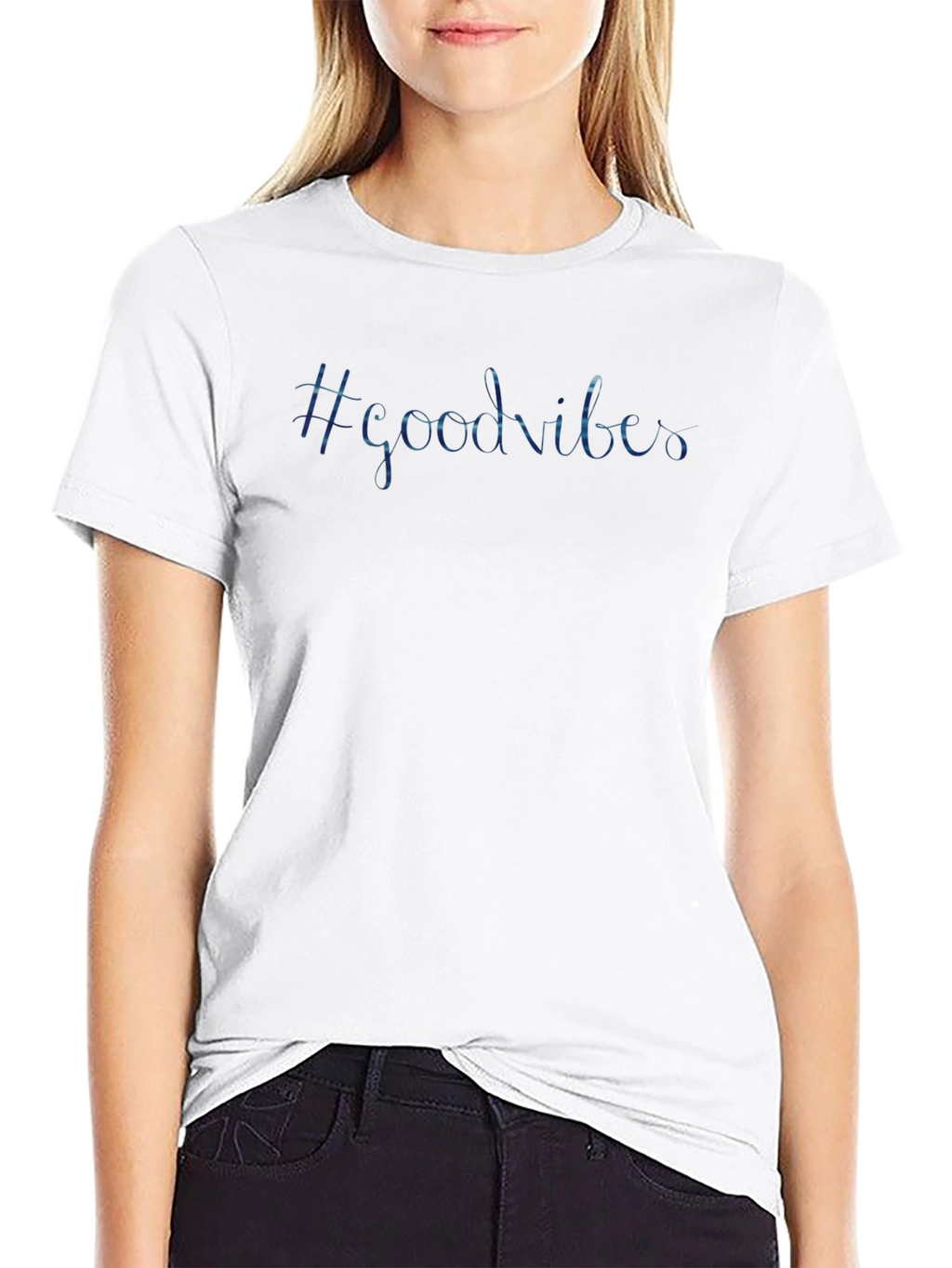 #GoodVibes Black T-Shirt - Trendy and Comfy