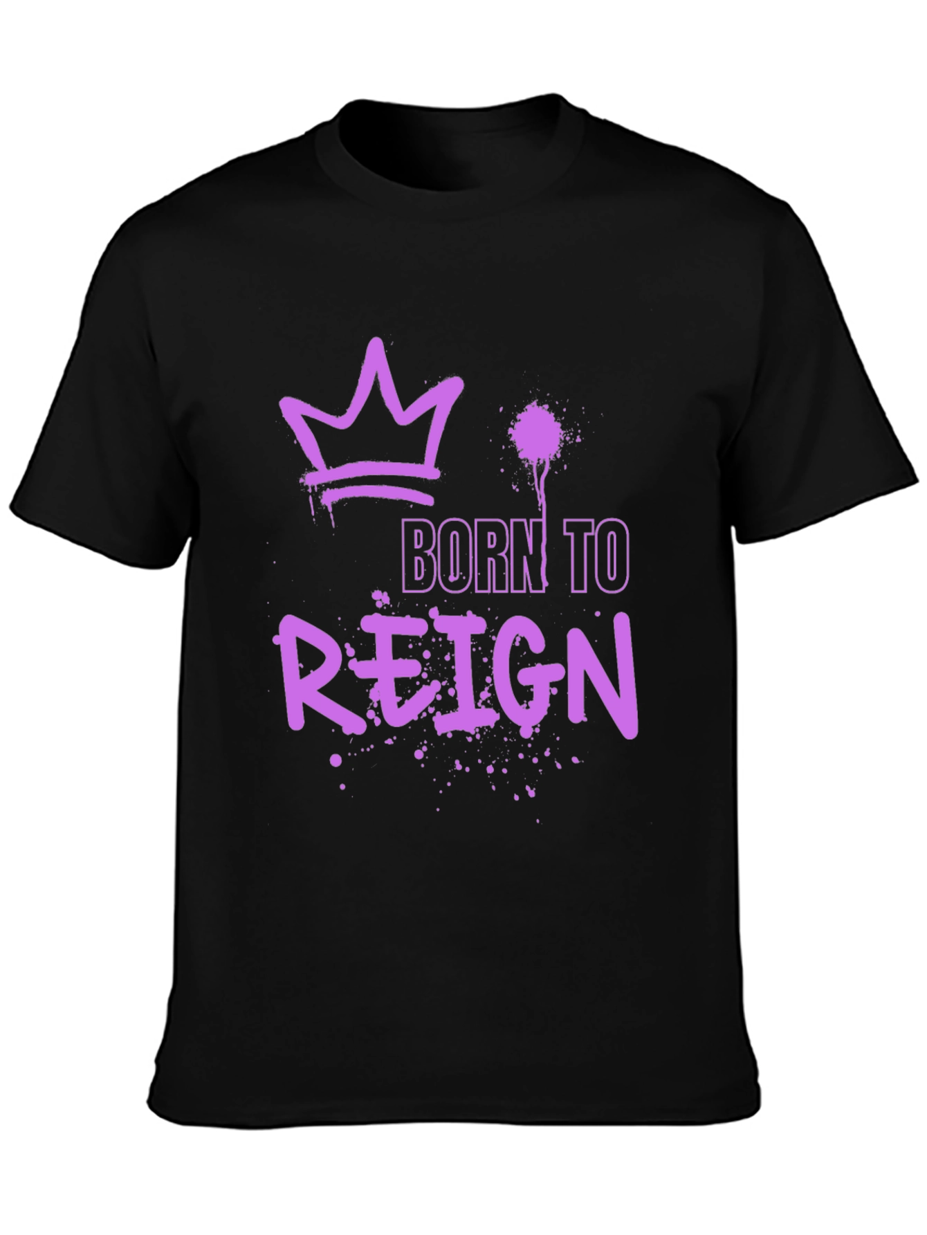Born to Reign Graphic Tee - Stylish Crown Design