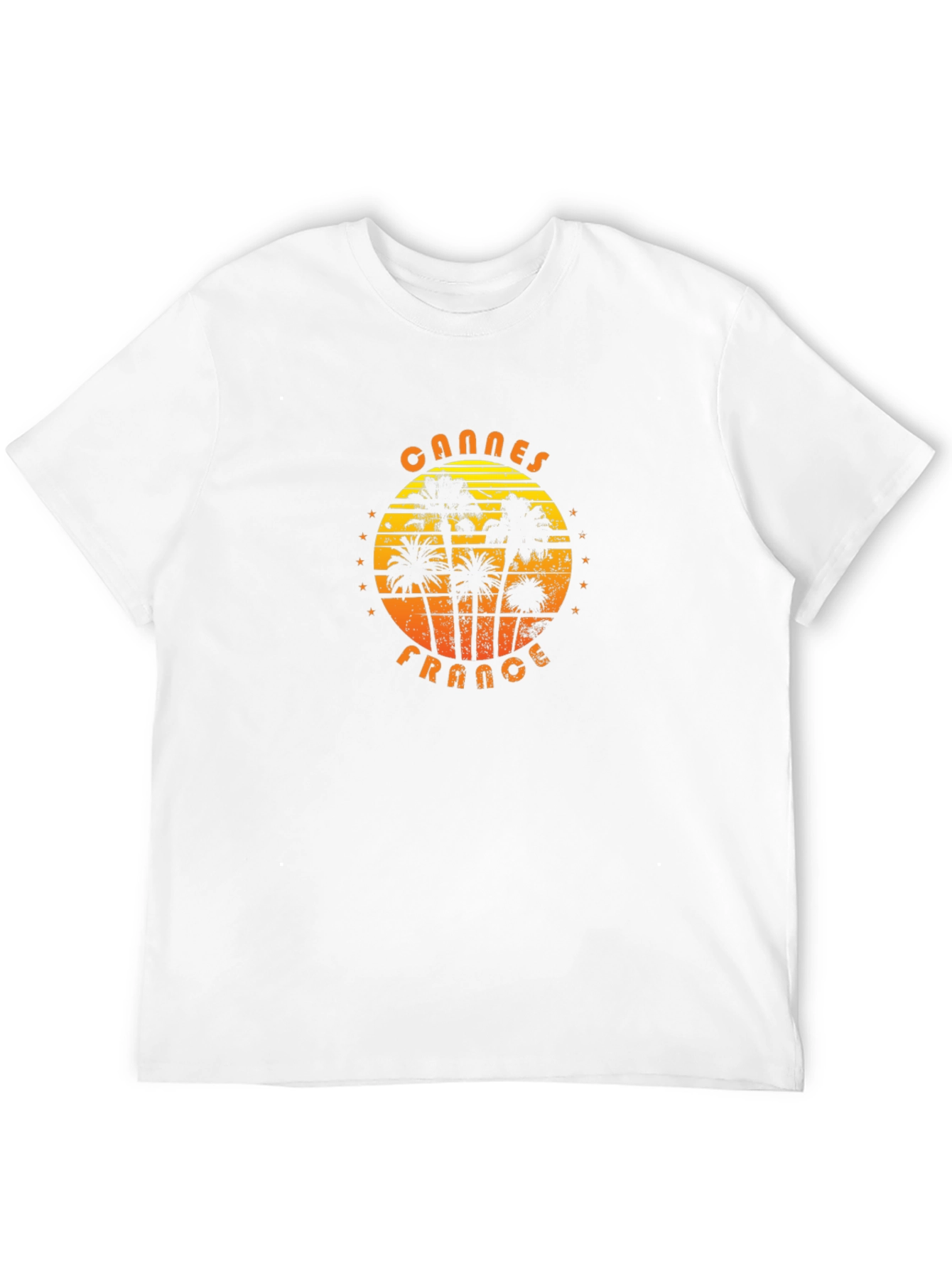Cannes France Graphic T-Shirt - Palm Tree Design