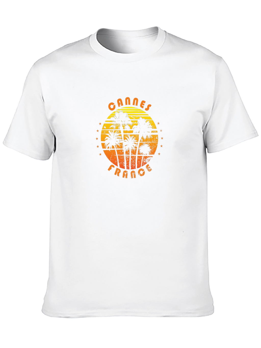 Cannes France Graphic T-Shirt - Palm Tree Design