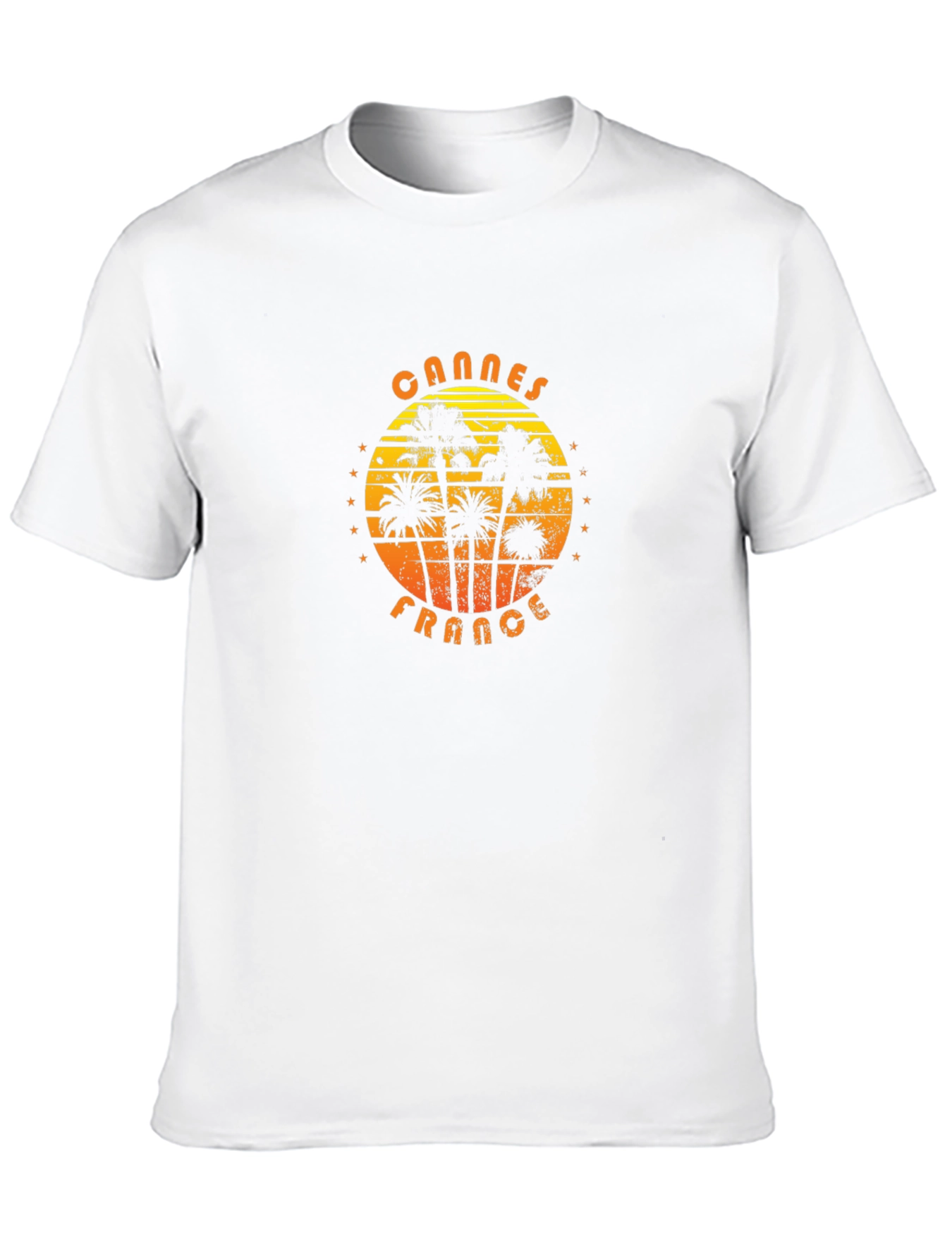 Cannes France Graphic T-Shirt - Palm Tree Design