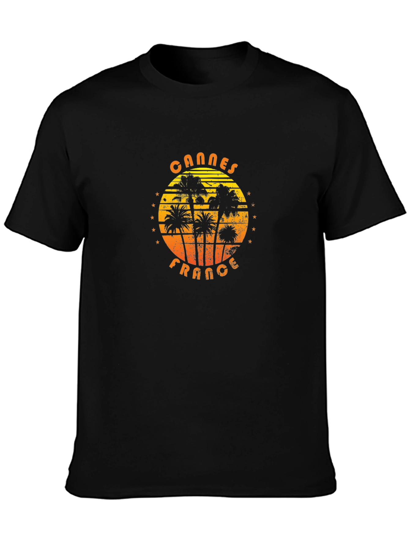 Cannes France Graphic T-Shirt - Palm Tree Design