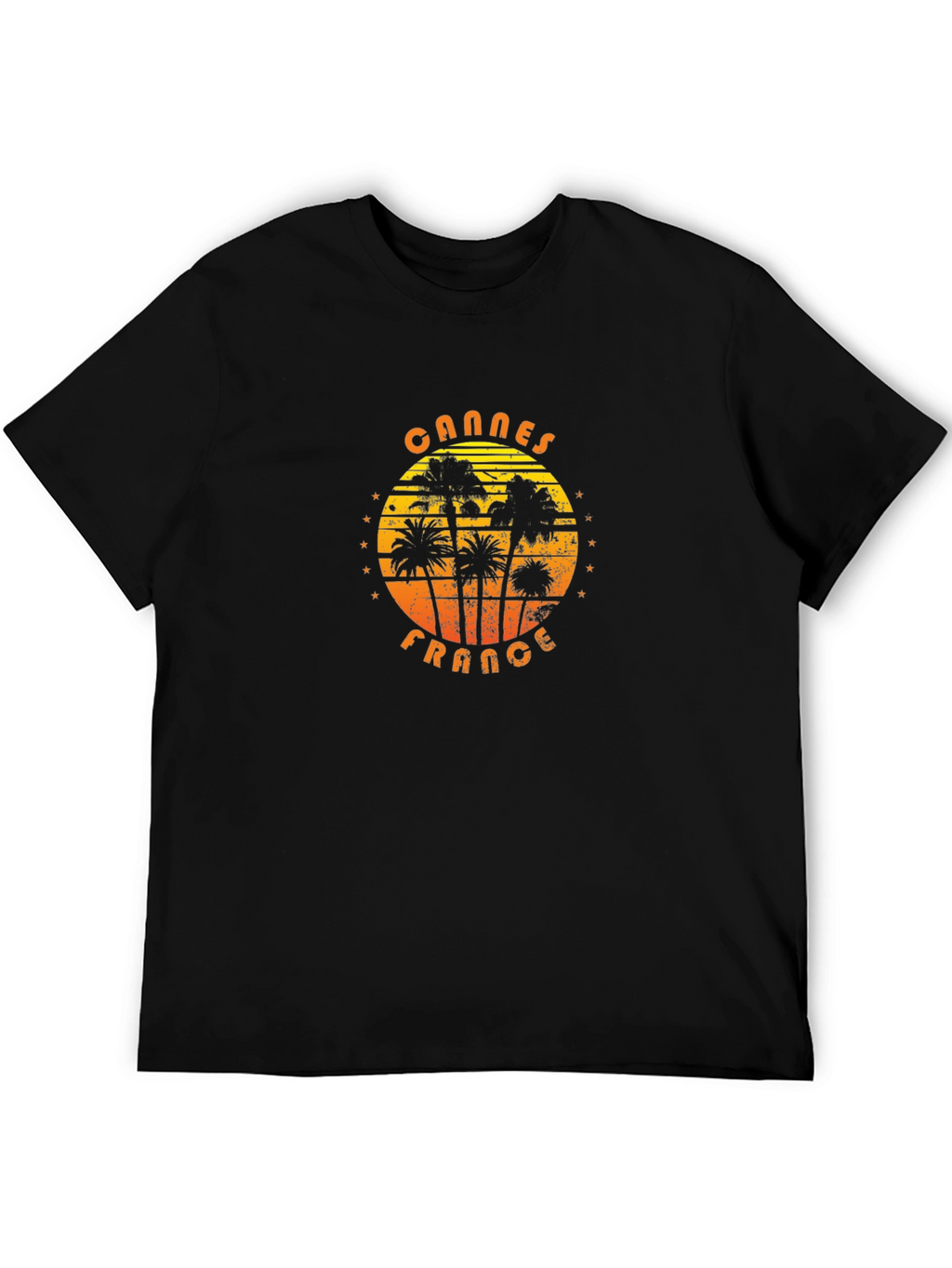 Cannes France Graphic T-Shirt - Palm Tree Design