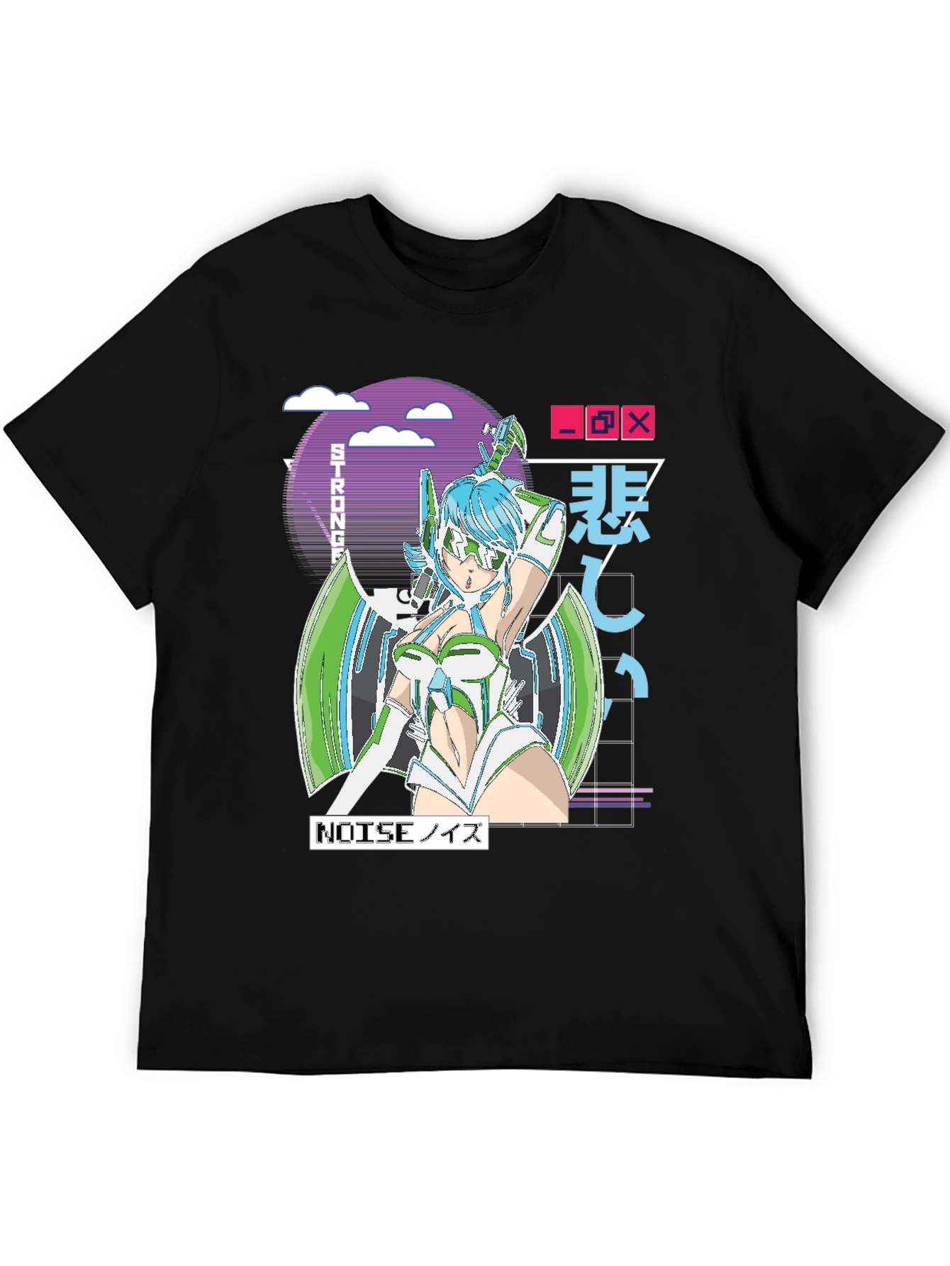 Anime Cyberpunk Graphic T-Shirt